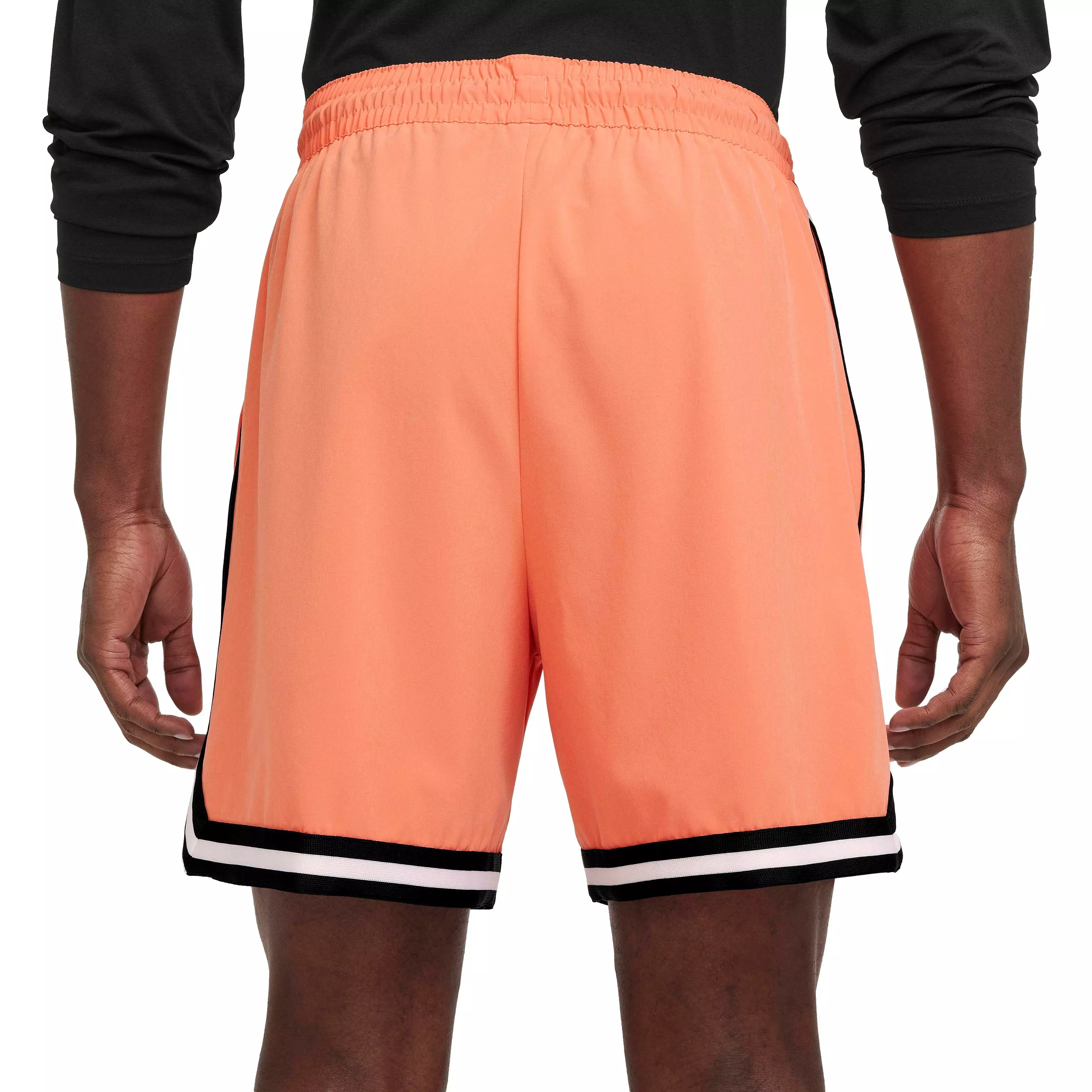 Nike Men's DNA Dri-FIT 6" UV Woven Basketball Shorts - ORANGE/BLACK