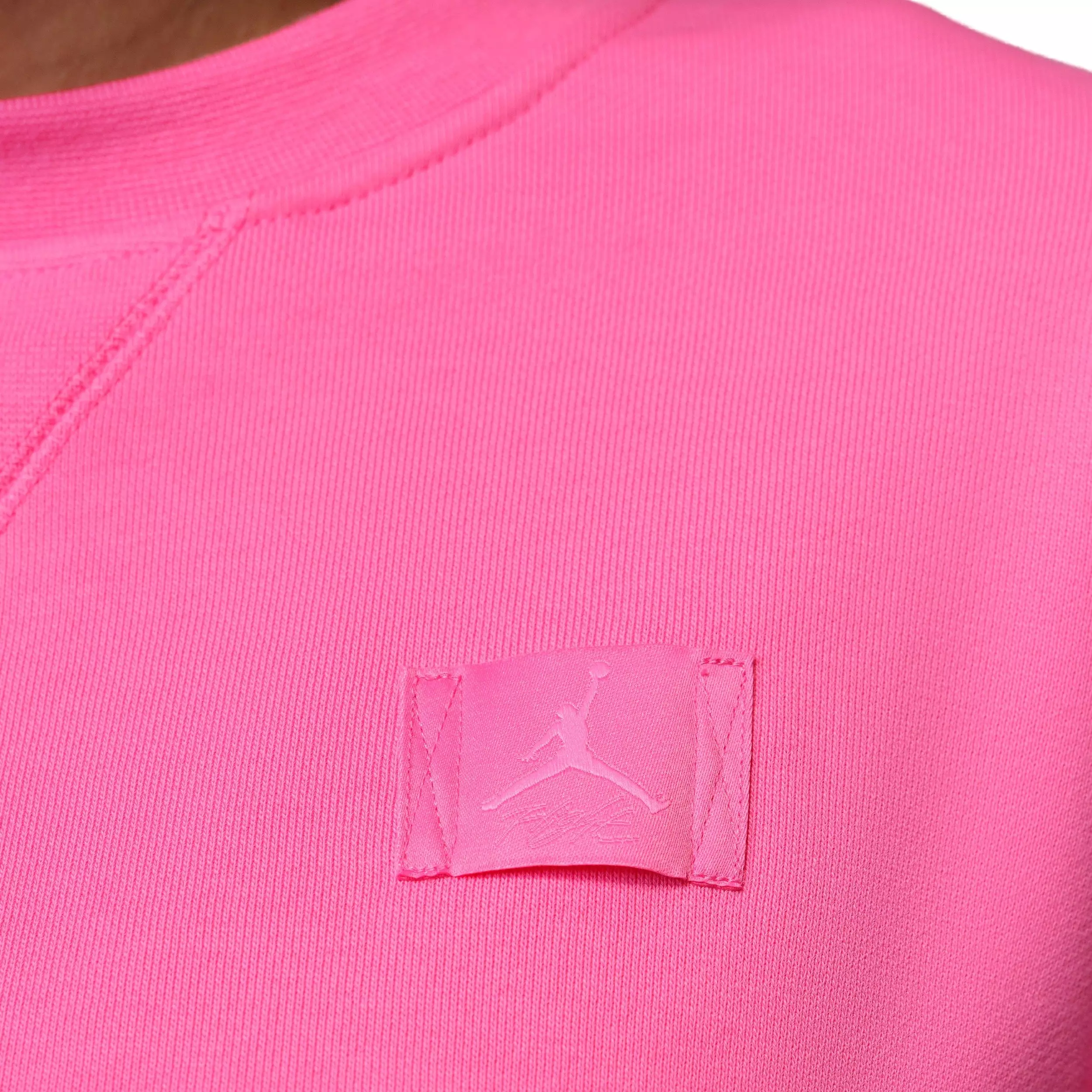 Jordan Women's Flight Fleece Mod-Crop Crew-Neck Sweatshirt - PINK