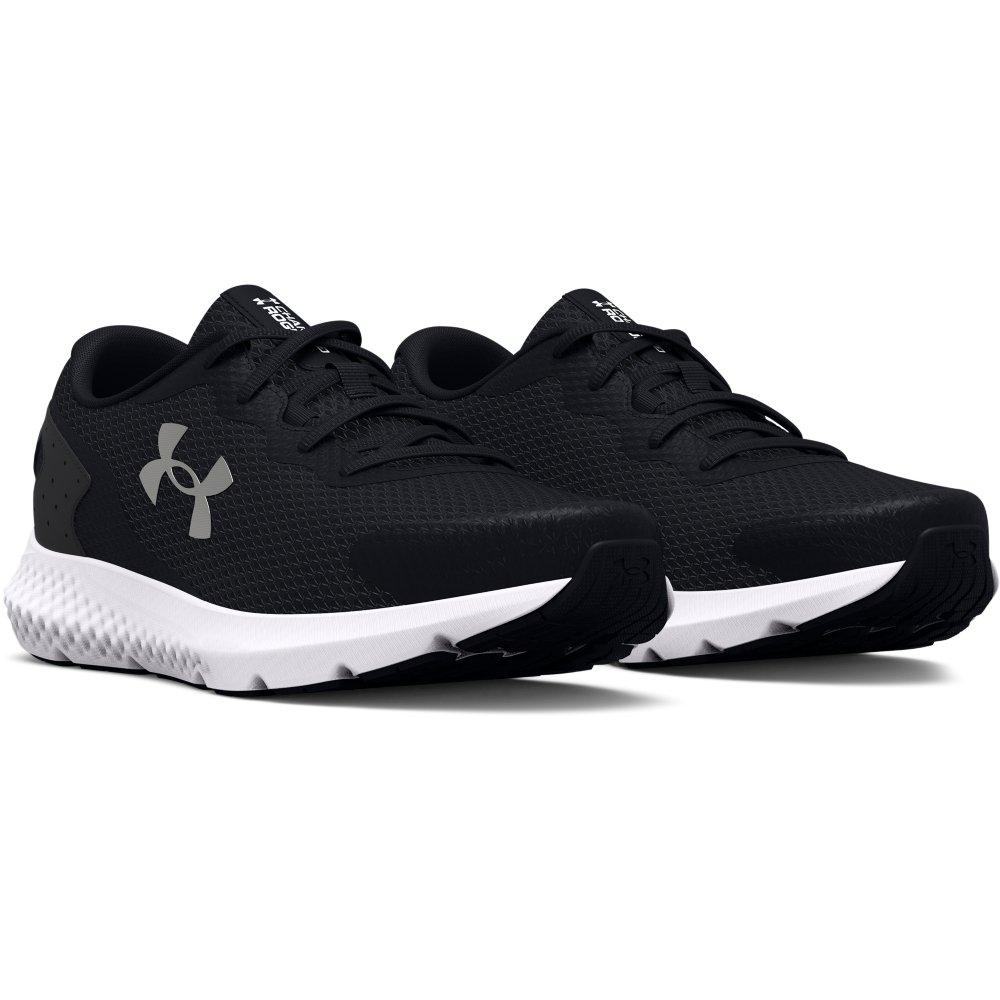Under Armour Charged Rogue 3 "Black/Metallic Silver" Women's Running Shoe - BLACK/SILVER Thumbnail View 3