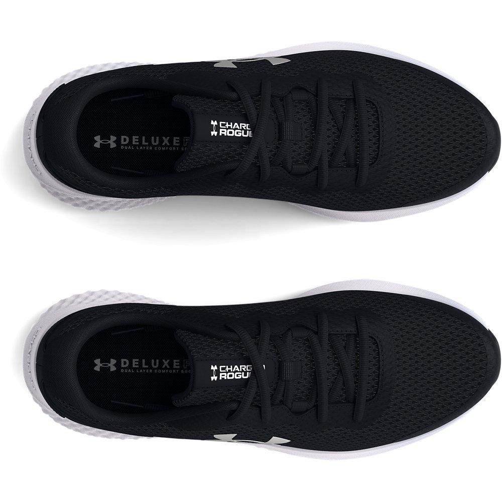 Under Armour Charged Rogue 3 "Black/Metallic Silver" Women's Running Shoe - BLACK/SILVER Thumbnail View 4