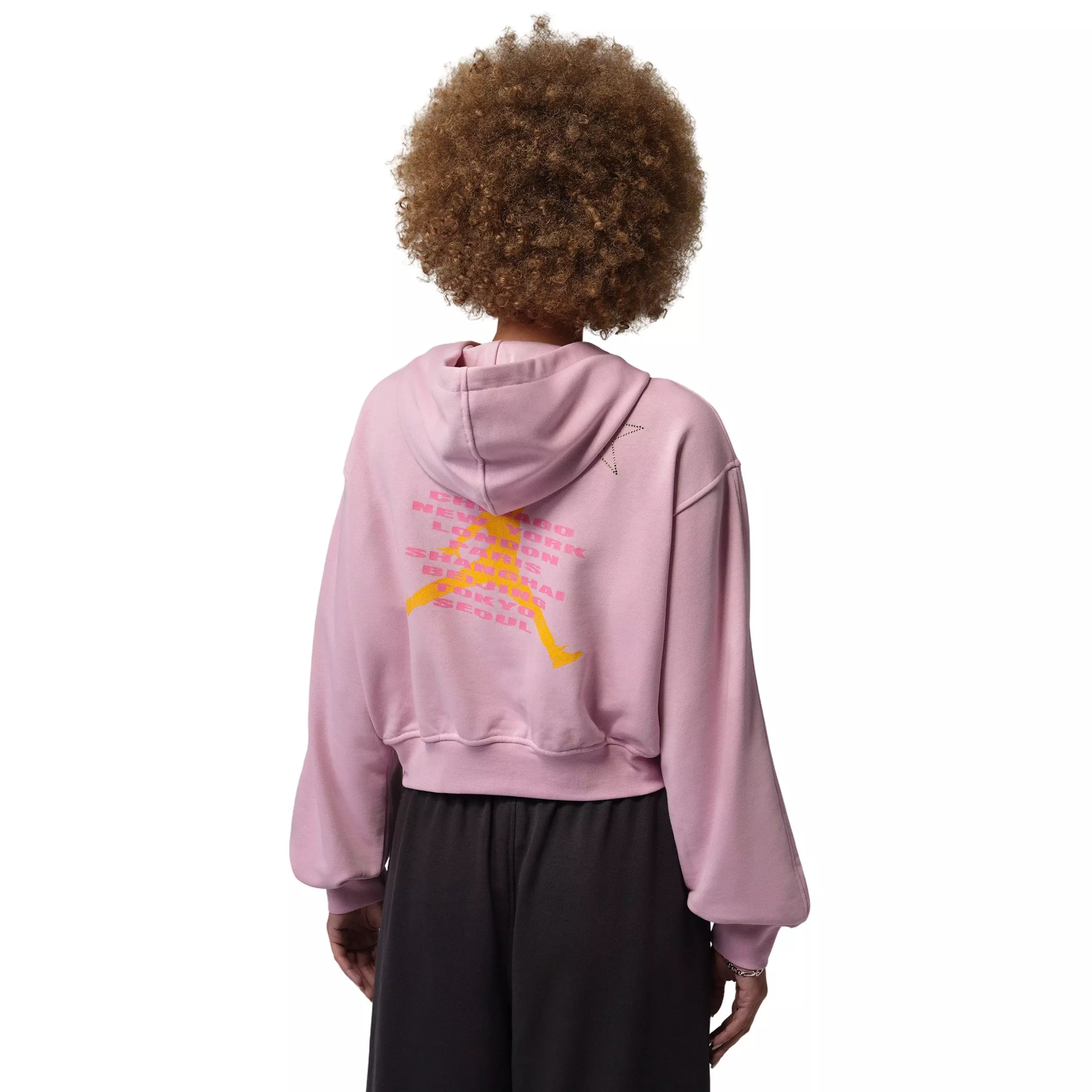 Jordan Women's Brooklyn Fleece Cropped Pullover Hoodie - LT PINK