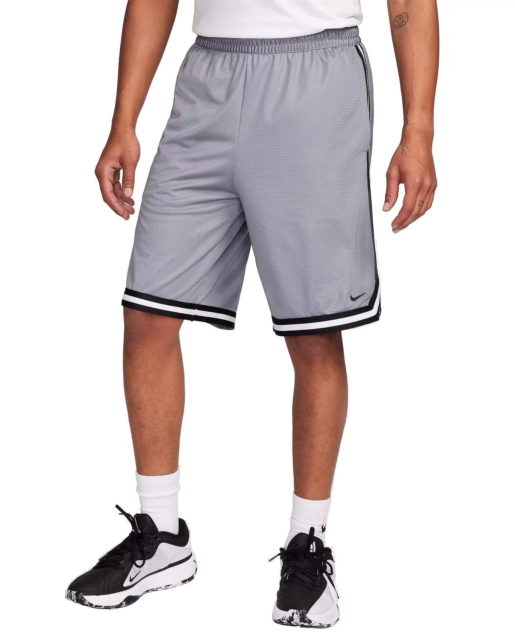Nike Men's DNA Dri-FIT 10" Basketball Shorts - GREY/BLACK