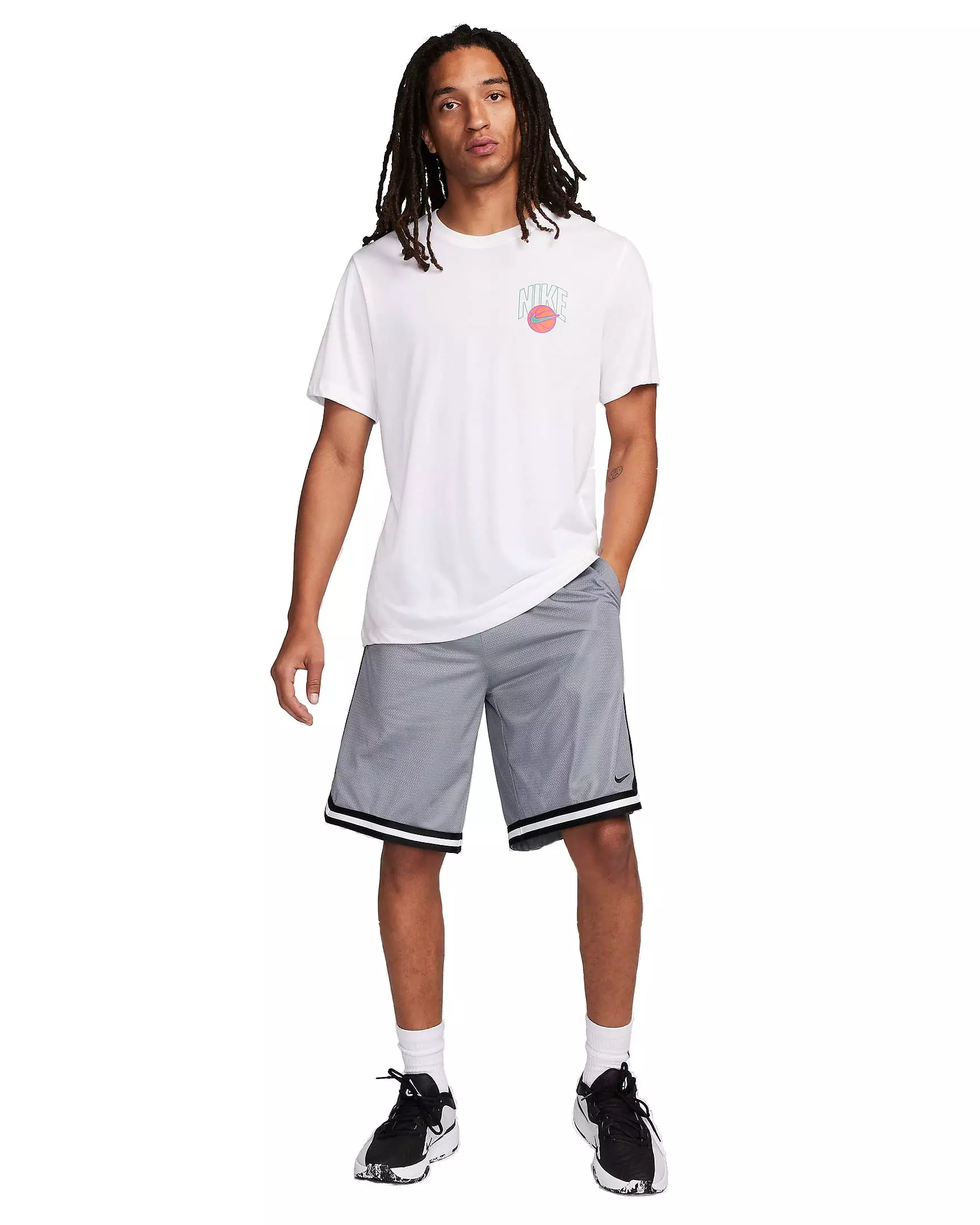 Nike Men's Dri-FIT DNA 10" Basketball Shorts - GREY/BLACK