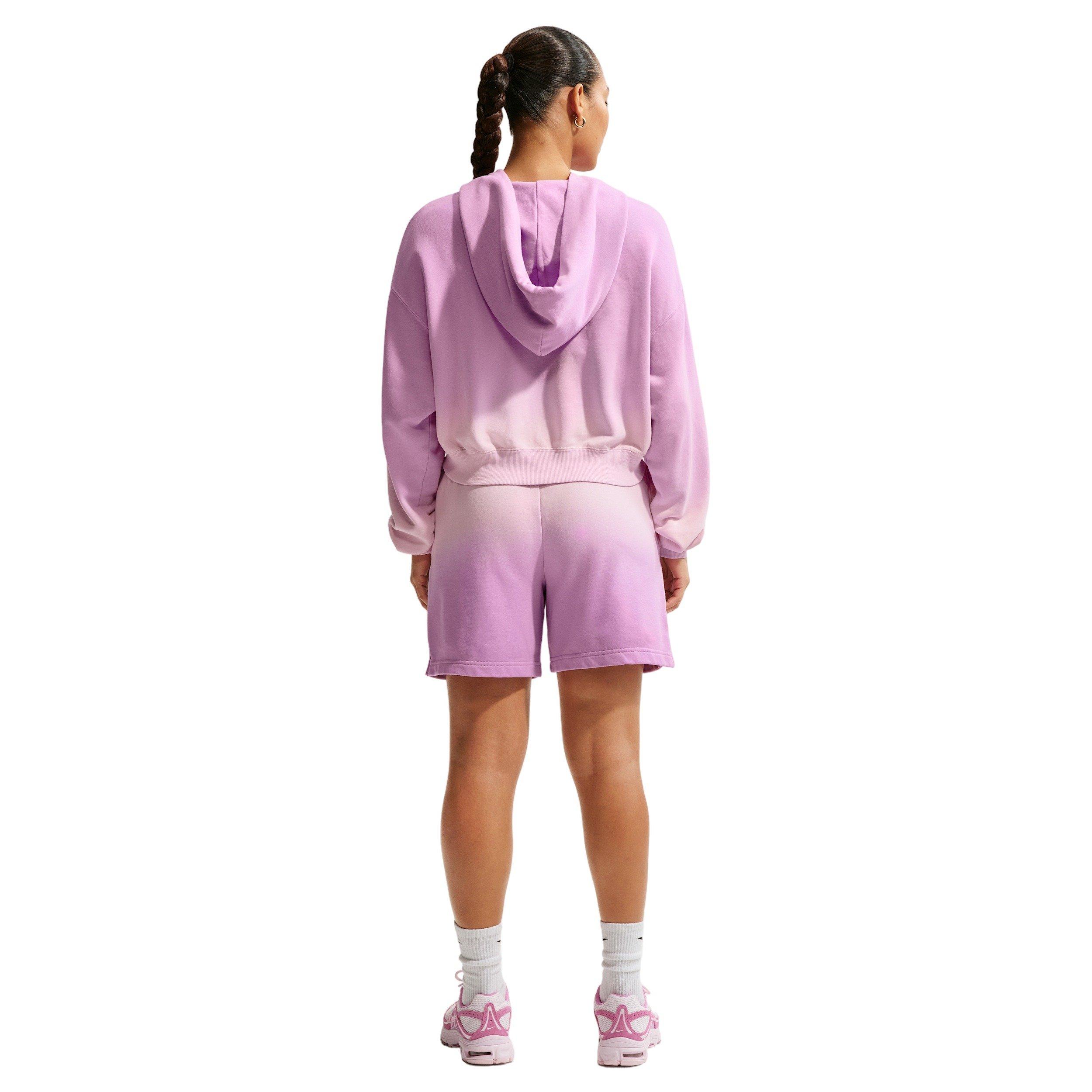 Nike Women's Sportswear Phoenix Fleece Dip-Dye Oversized Henley Hoodie - PINK/PURPLE Thumbnail View 2