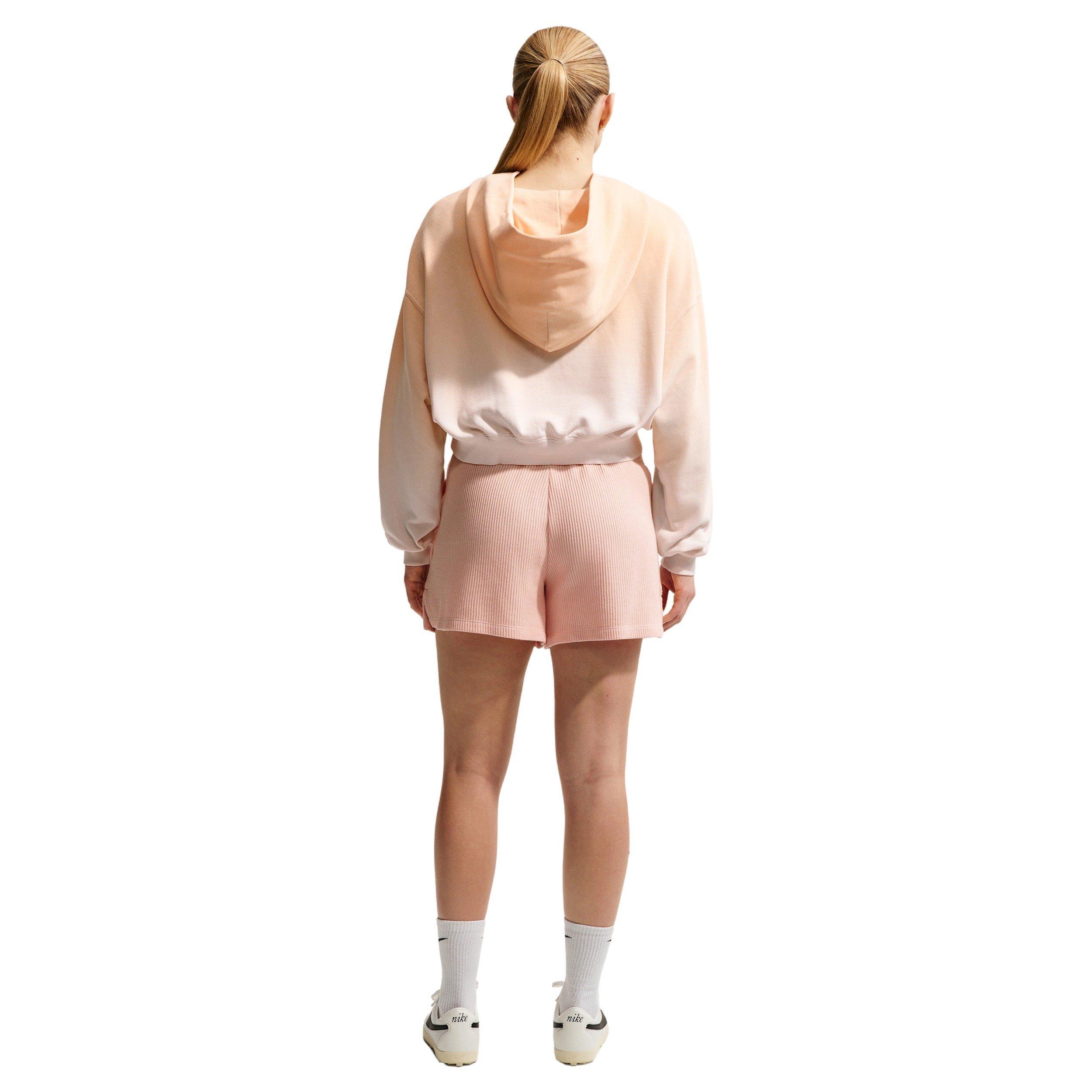 Nike Women's Sportswear Phoenix Fleece Dip-Dye Oversized Henley Hoodie - PEACH Thumbnail View 2