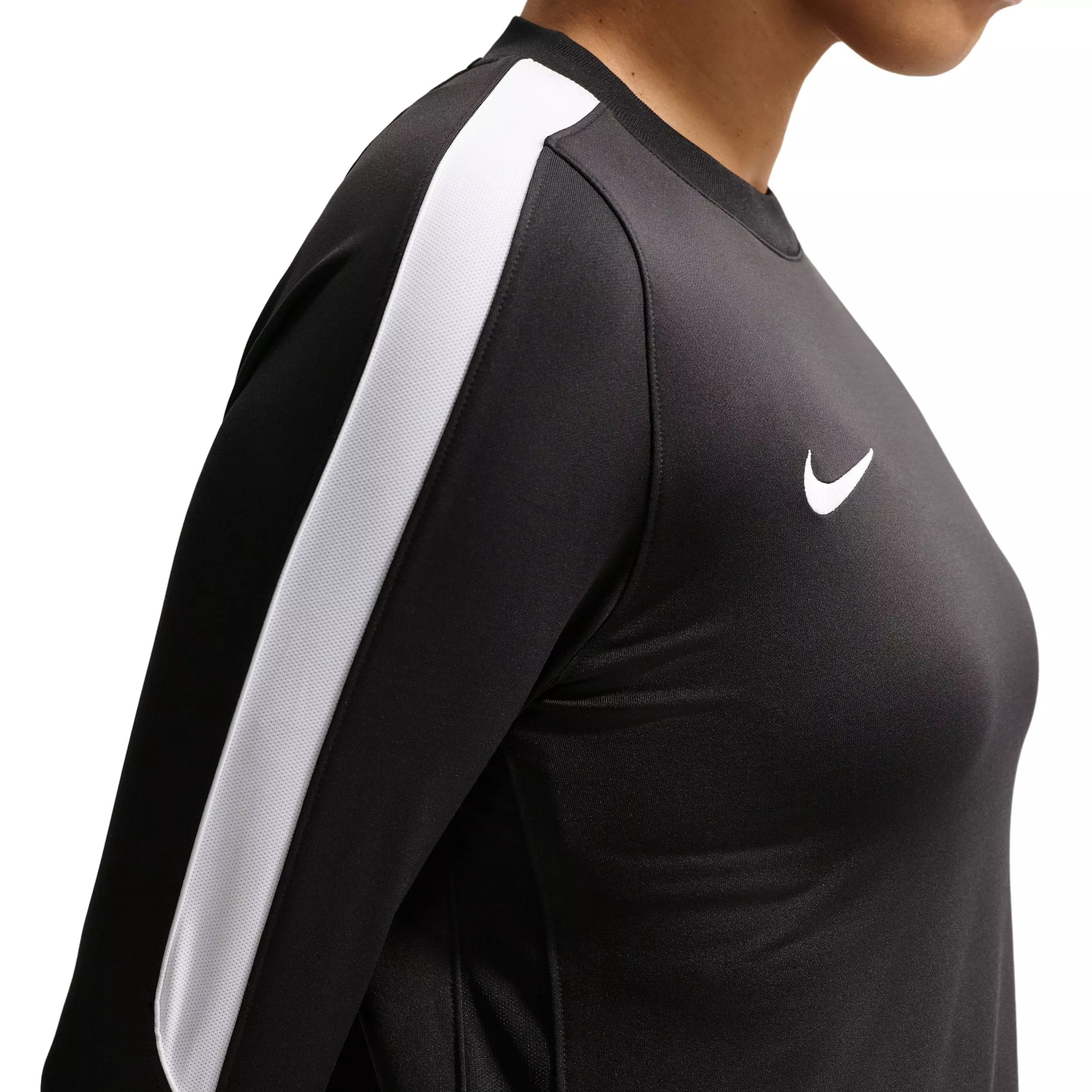 Nike Women's Strike Dri-FIT Soccer Crew-Neck Top - Black/White - BLACK/WHITE