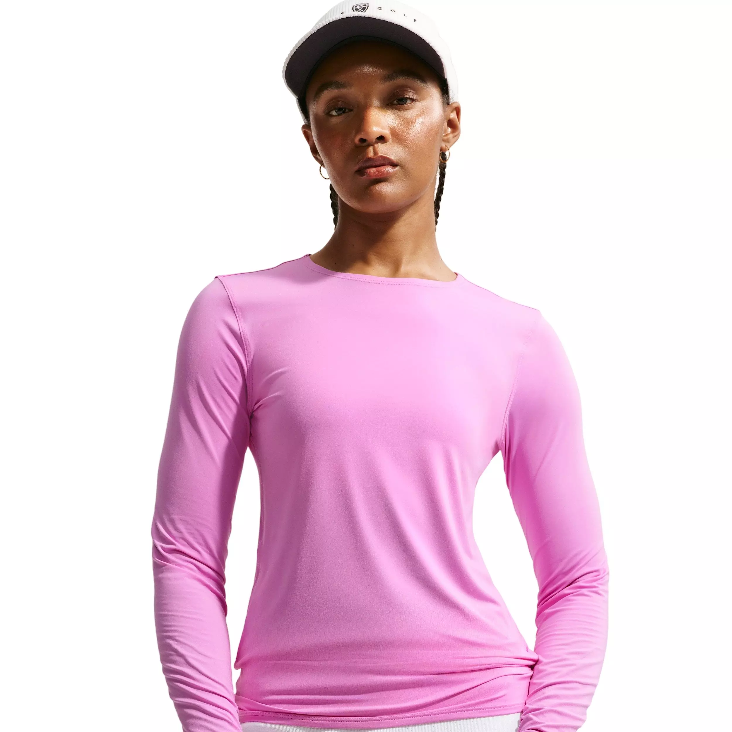 Nike Women's Golf Club Dri-FIT UV Long-Sleeve Golf Top - PURPLE/WHITE
