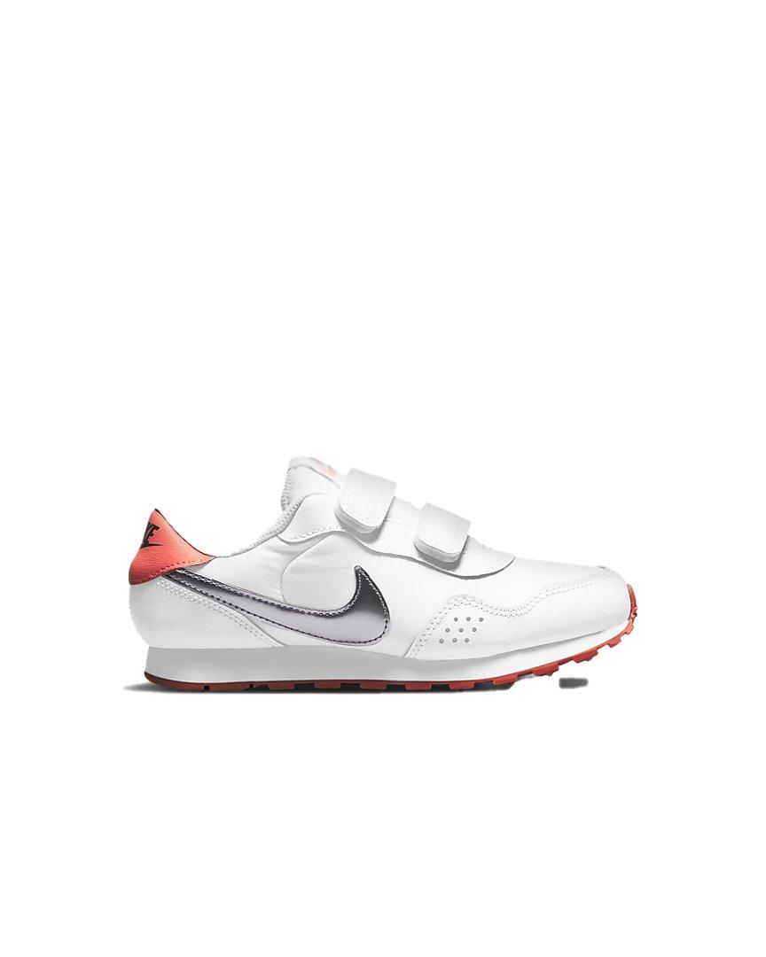 Nike MD Valiant "White/Silver" Preschool Girls' Shoe - WHITE Thumbnail View 1