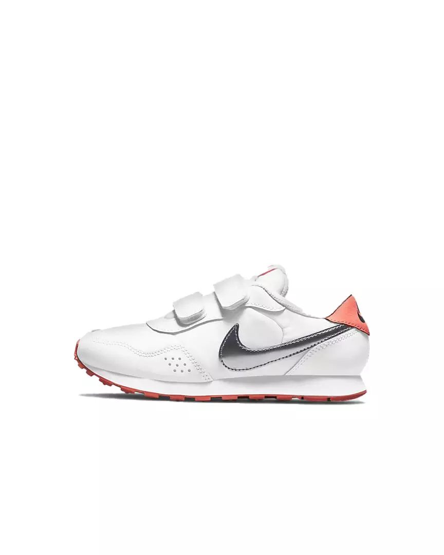 Nike MD Valiant "White/Silver" Preschool Girls' Shoe - WHITE
