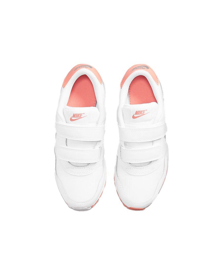Nike MD Valiant "White/Silver" Preschool Girls' Shoe - WHITE Thumbnail View 5