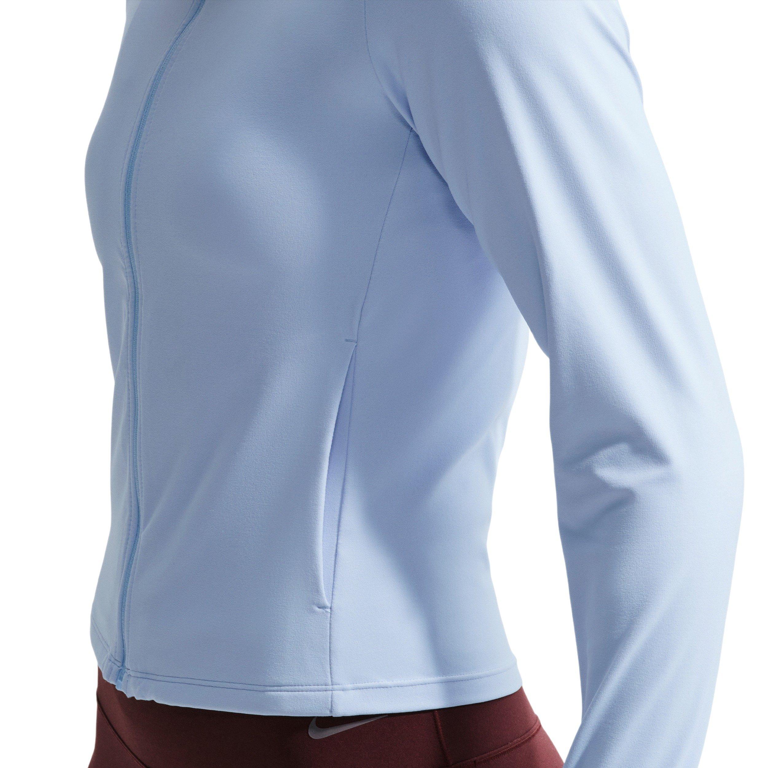 Nike Women's Zenvy Dri-FIT Full-Zip Jacket - Blue/Grey - BLUE/GREY Thumbnail View 3