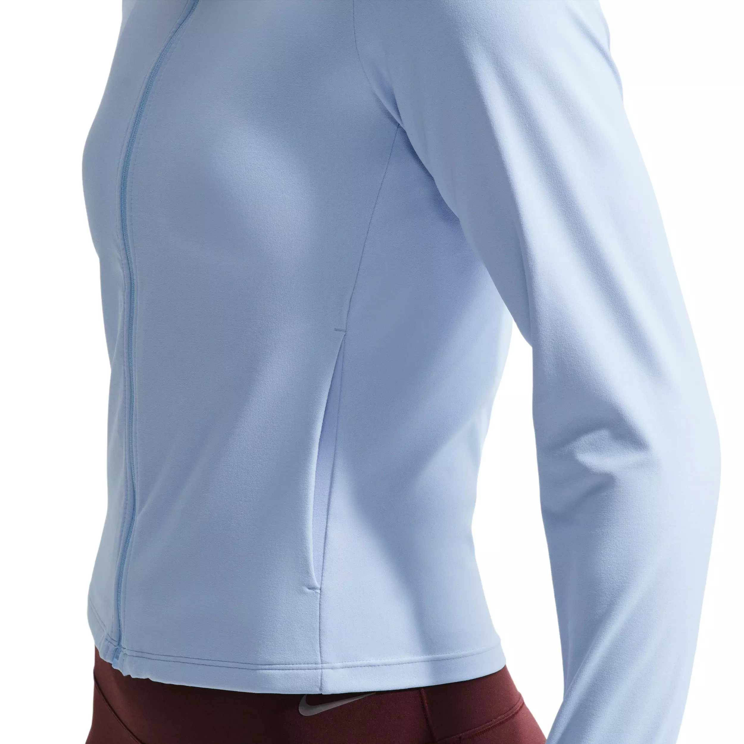 Nike Women's Zenvy Dri-FIT Full-Zip Jacket - Blue/Grey - BLUE/GREY