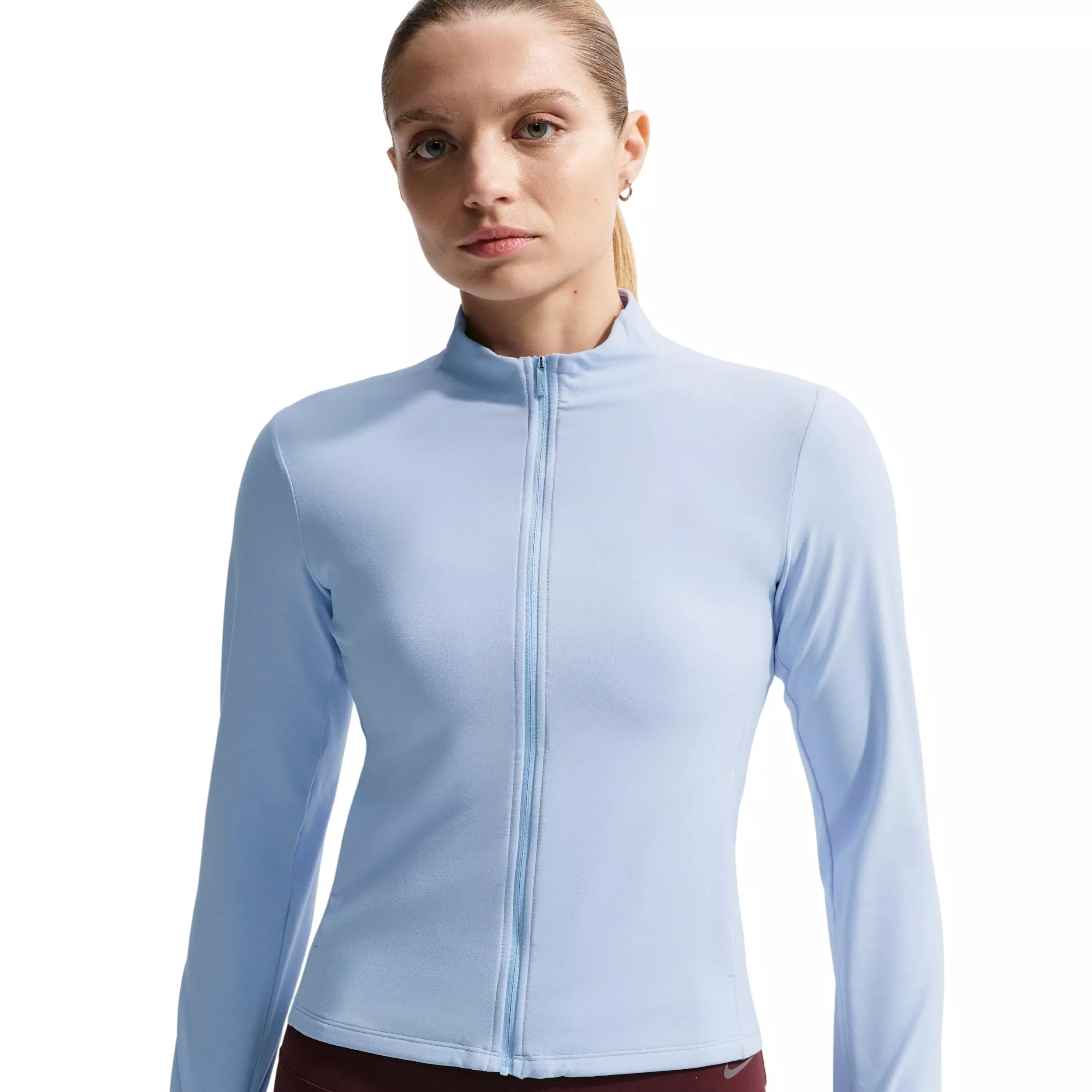 Nike Women's Zenvy Dri-FIT Full-Zip Jacket - Blue/Grey - BLUE/GREY