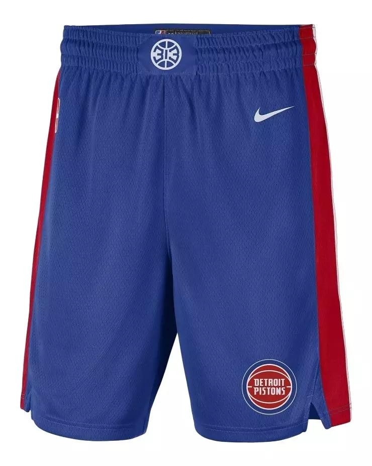 Nike Men's Detroit Pistons Icon Edition Dri-FIT NBA Swingman Shorts - Blue - BLUE