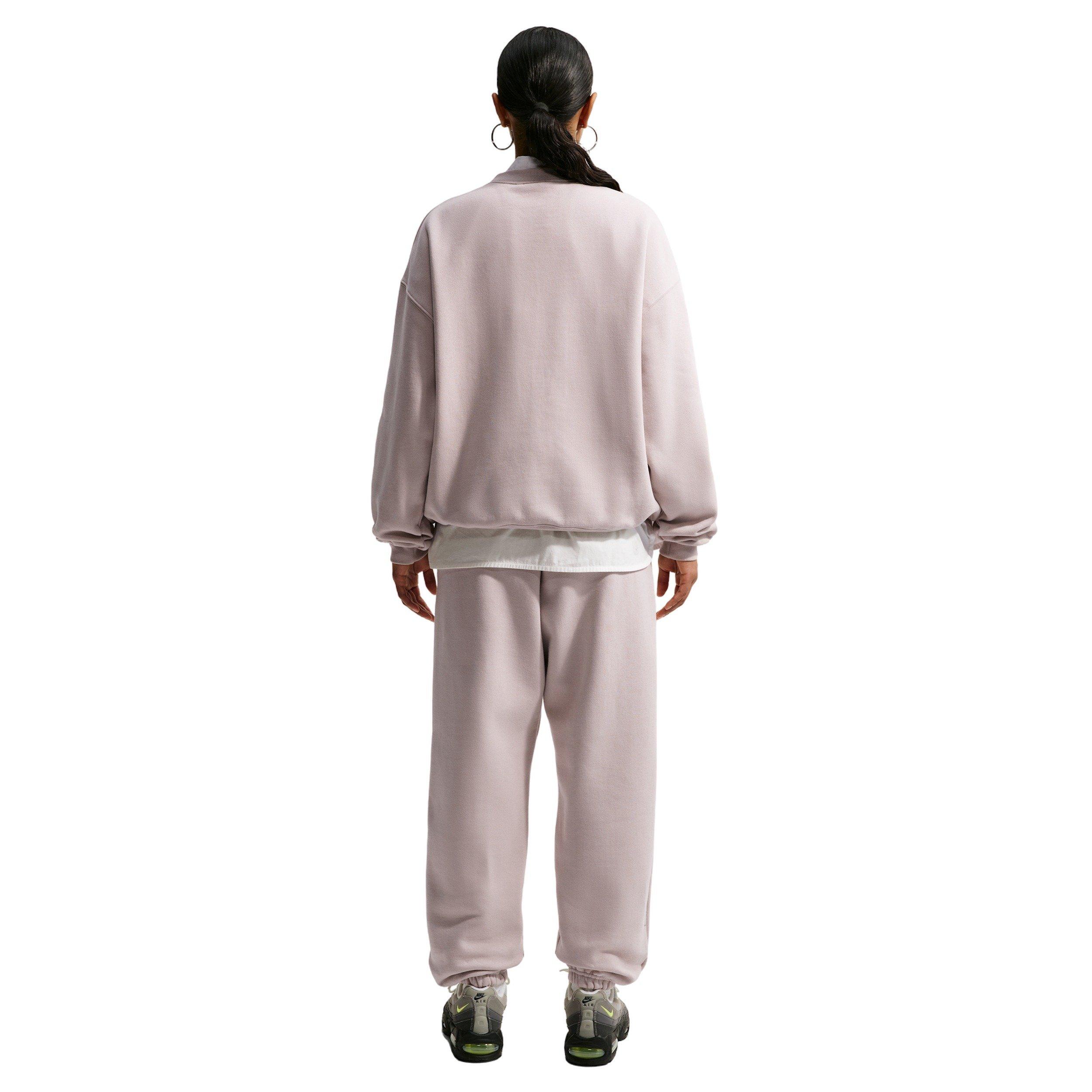 Nike Women's Studio Fleece Med-Weight Oversized Crew - CREAM Thumbnail View 5