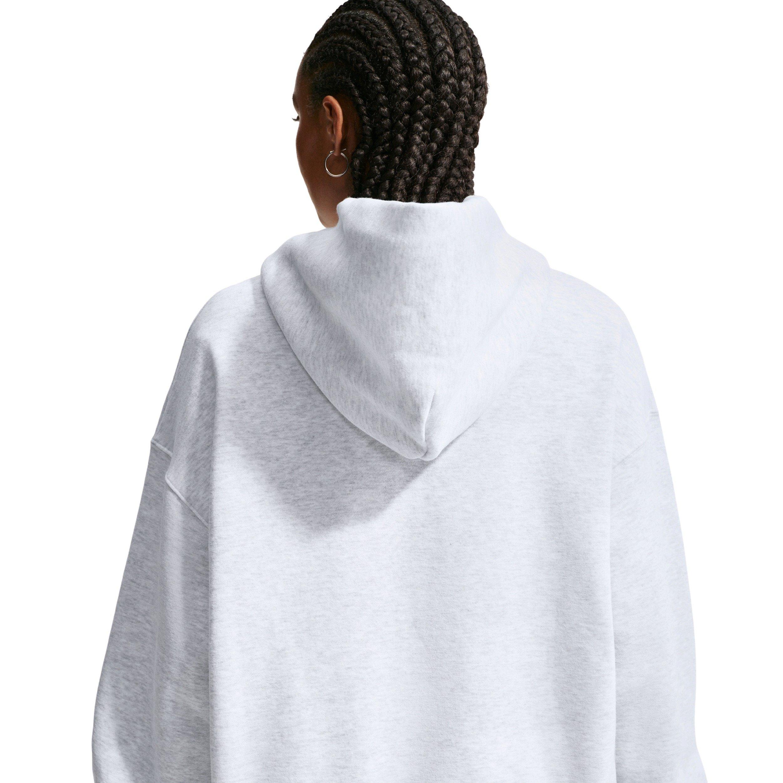 Nike Women's Studio Fleece Medium Weight Oversized Pullover Hoodie - BROWN/BLACK Thumbnail View 2