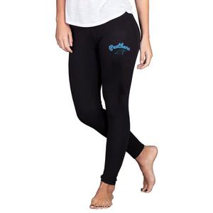 Carolina Panthers Womens 2Pcs Yoga Outfits Round Collar Shirts Workout  Leggings