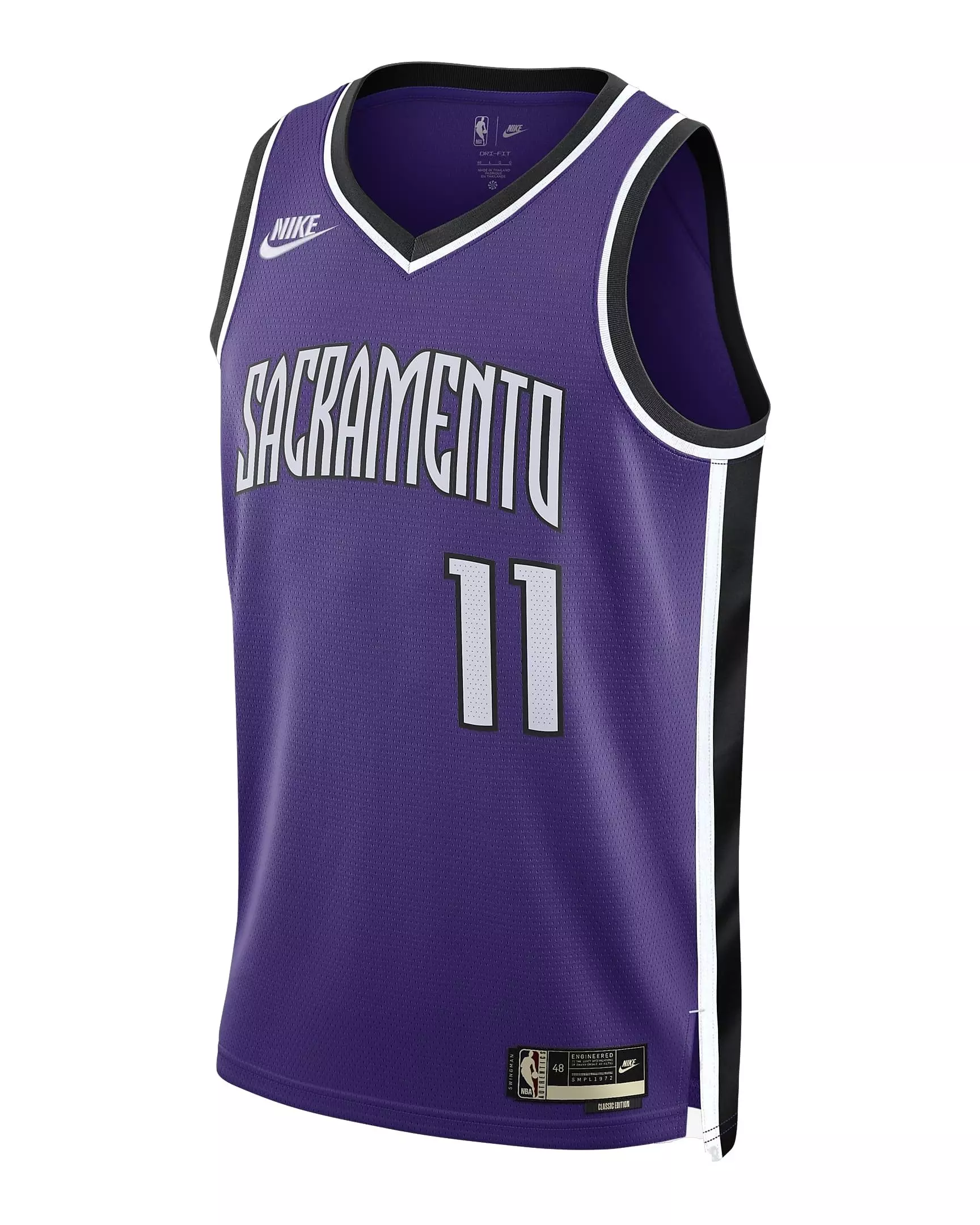 Nike Men's Sabonis Sacramento Kings 2024/25 Hardwood Classics Dri-FIT NBA Swingman Jersey - Purple - PURPLE