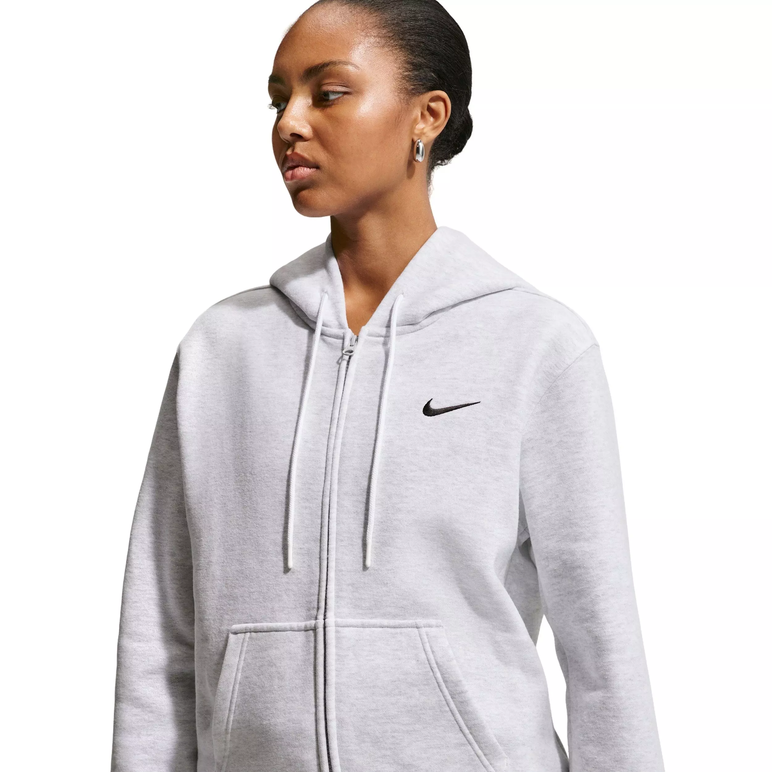 Nike Women's Studio Fleece Med-Weight Full-Zip Jacket - Brown/Black - BROWN/BLACK