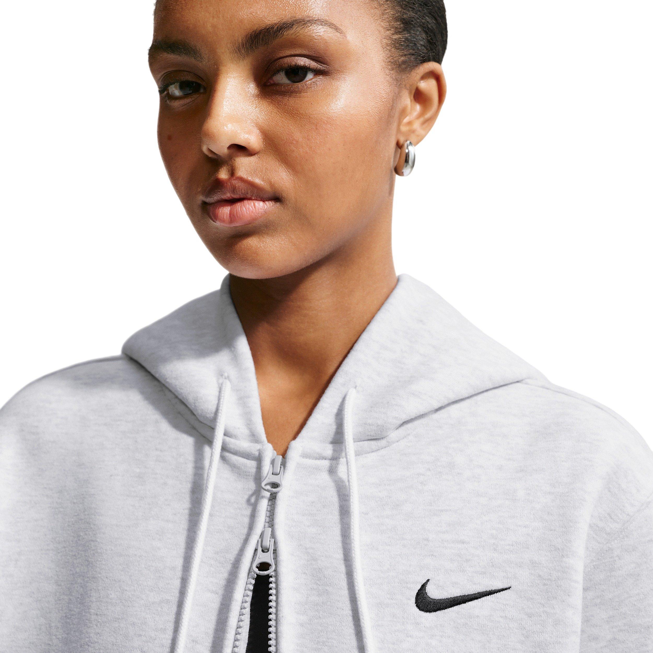 Nike Women's Studio Fleece Med-Weight Full-Zip Jacket - Brown/Black - BROWN/BLACK