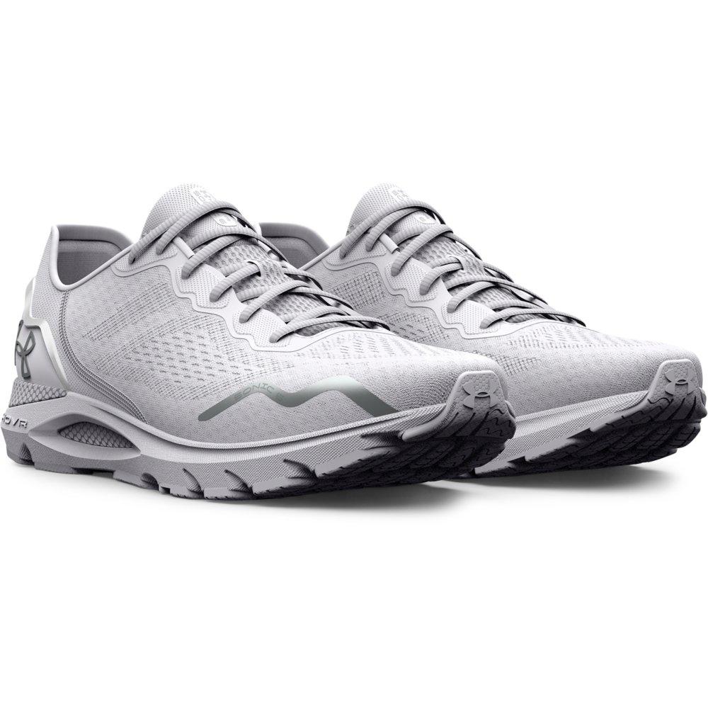Under Armour HOVR Sonic 6 "White/Metallic Silver" Women's Running Shoe - WHITE/SILVER Thumbnail View 5