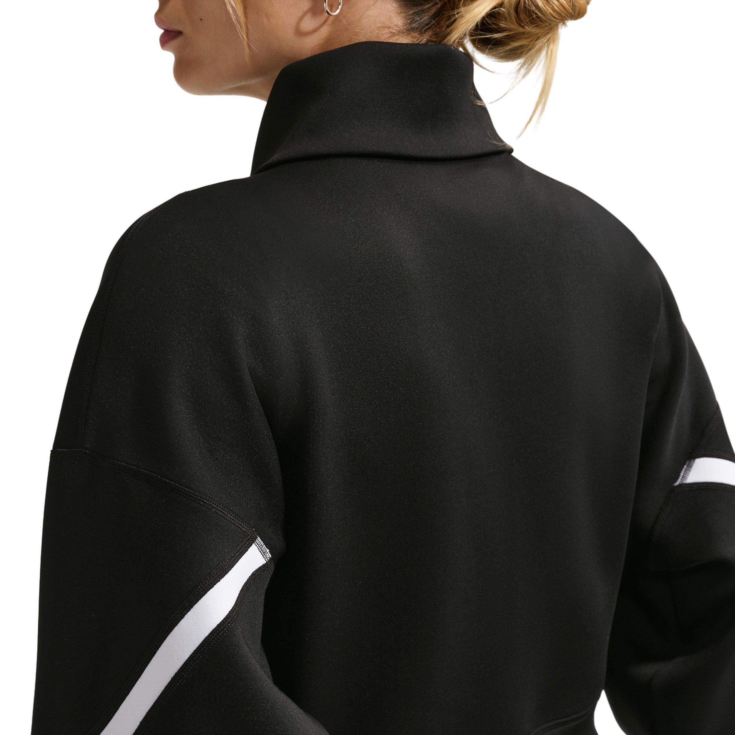 Nike Women's Advantage Dri-FIT Full-Zip Tennis Jacket - BLACK/WHITE Thumbnail View 2