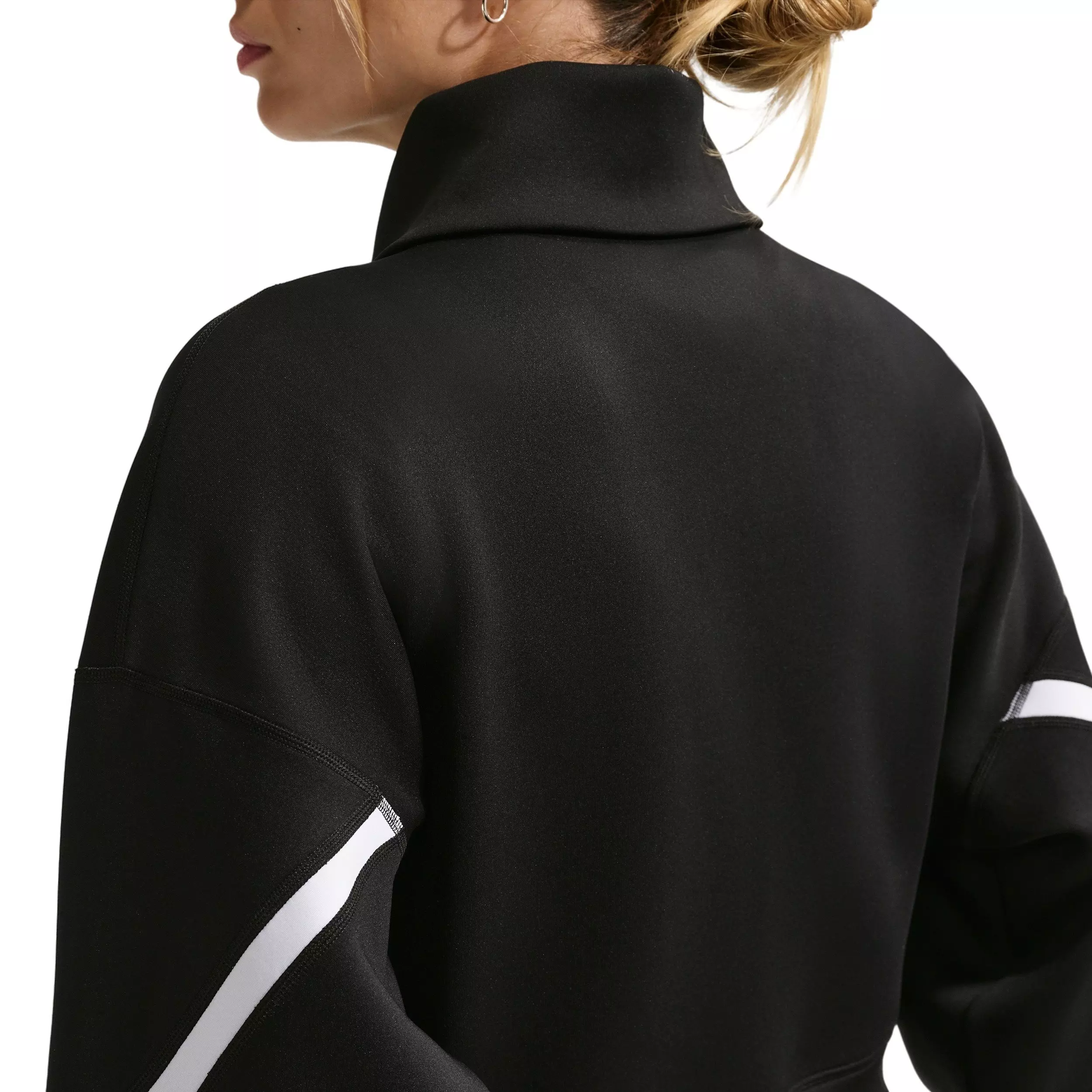 Nike Women's Advantage Dri-FIT Full-Zip Tennis Jacket - BLACK/WHITE