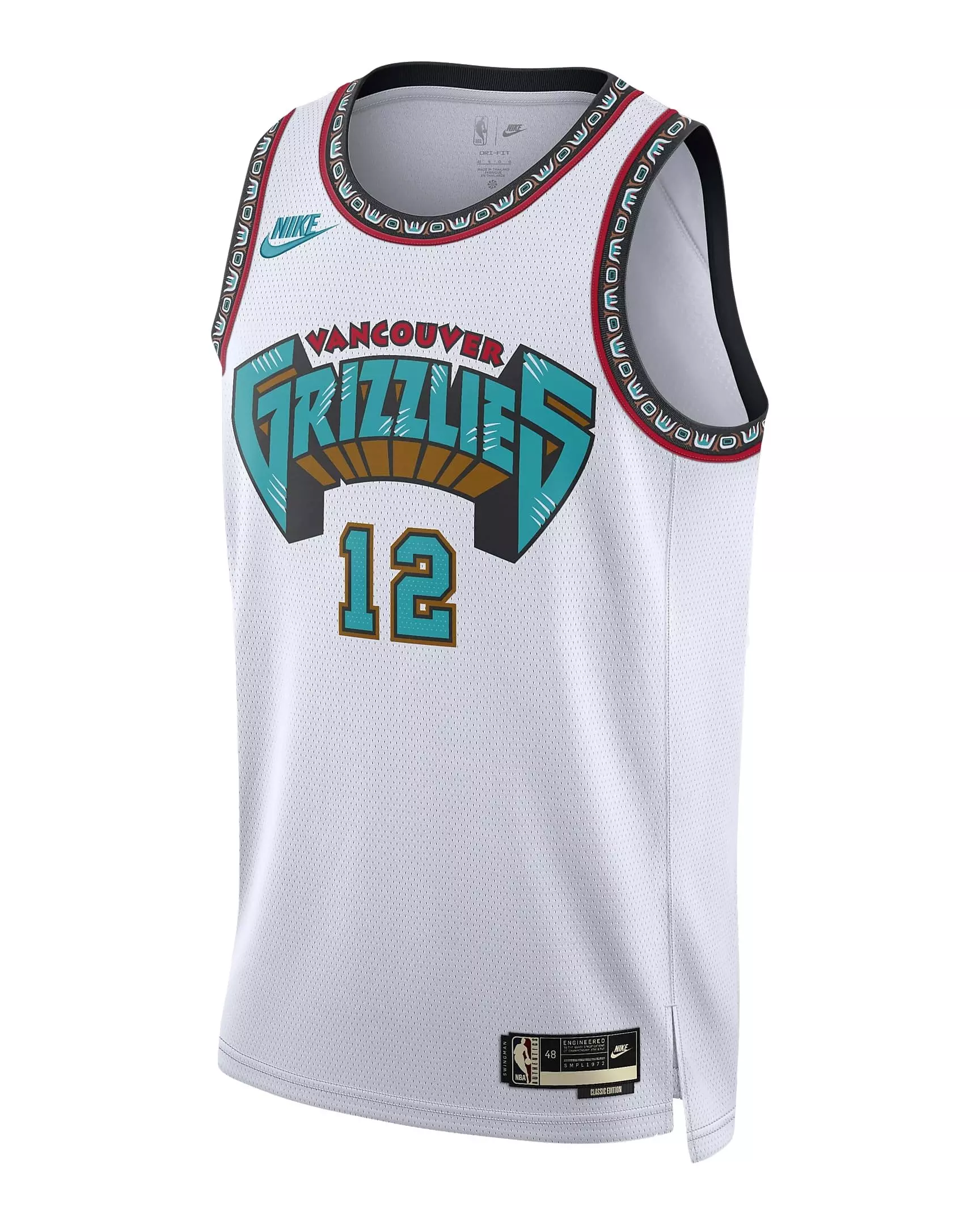 Nike Men's Morant Memphis Grizzlies 2024/25 Hardwood Classics Dri-FIT NBA Swingman Jersey - White - WHITE