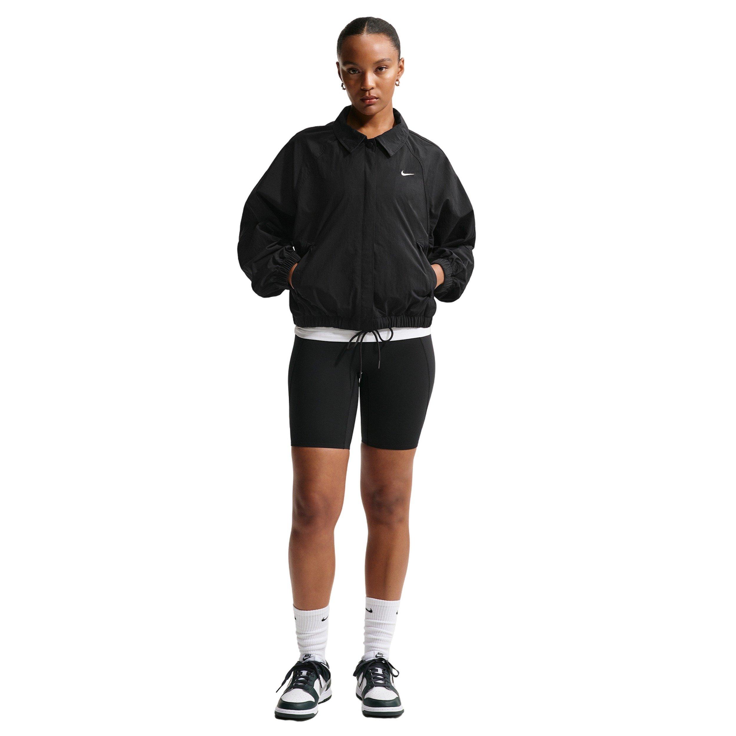 Nike Women's Sportswear Oversized Coaches Jacket - BLACK/OFF-WHITE Thumbnail View 1