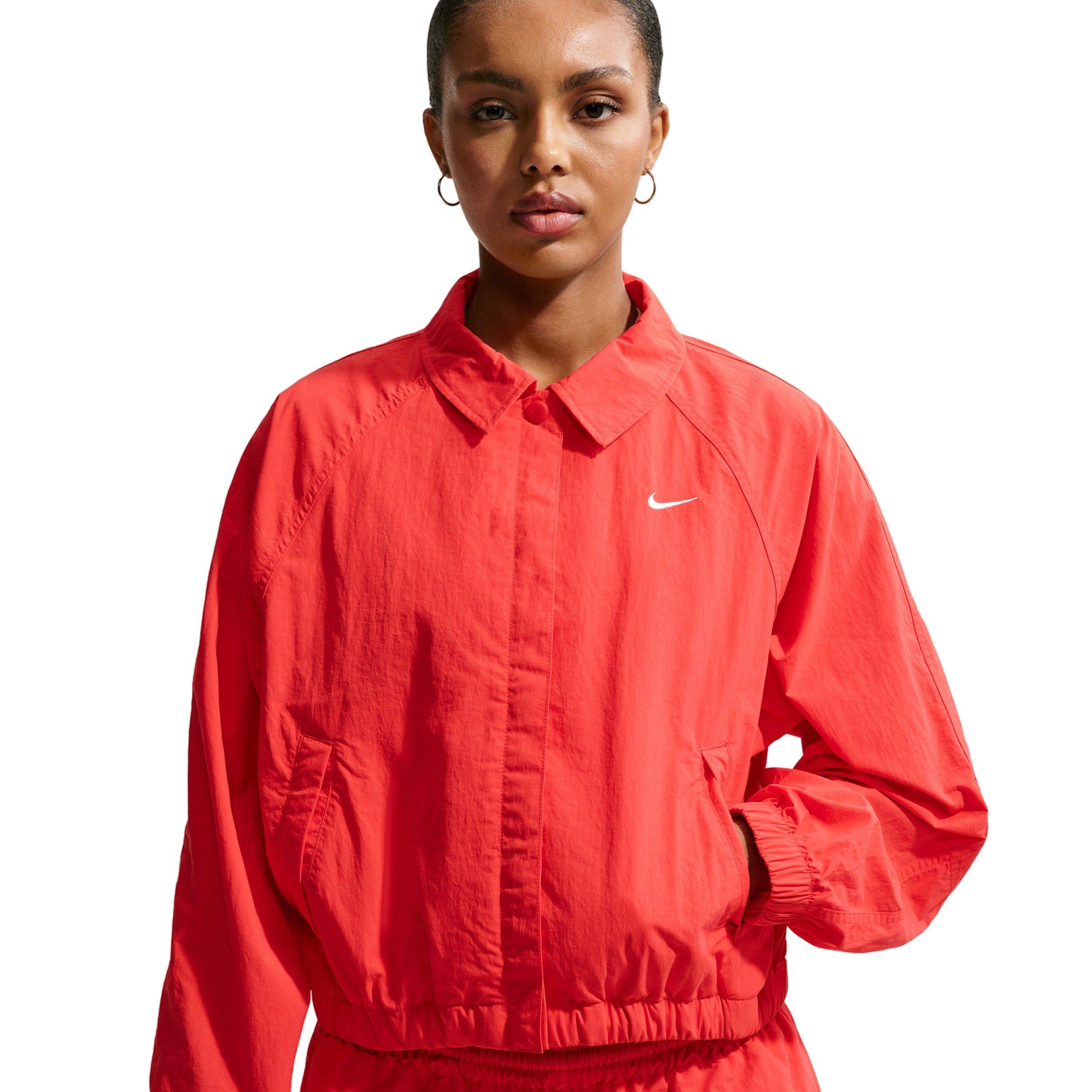 Nike Women's Sportswear Oversized Coaches Jacket - CRIMSON Thumbnail View 3