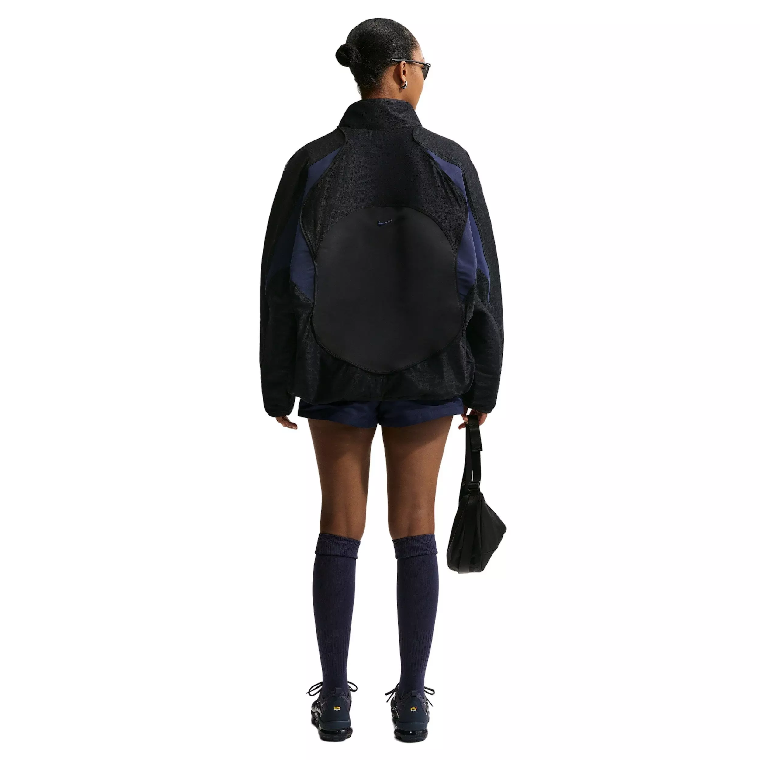 Nike Women's Sportswear Oversized Lace Track Jacket - BLACK/NAVY