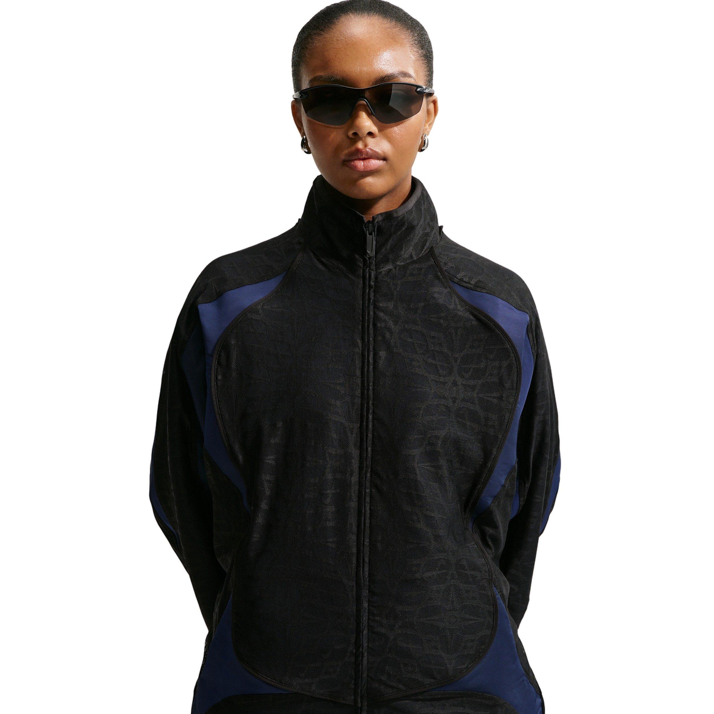 Nike Women's Sportswear Oversized Lace Track Jacket - BLACK/NAVY Thumbnail View 3