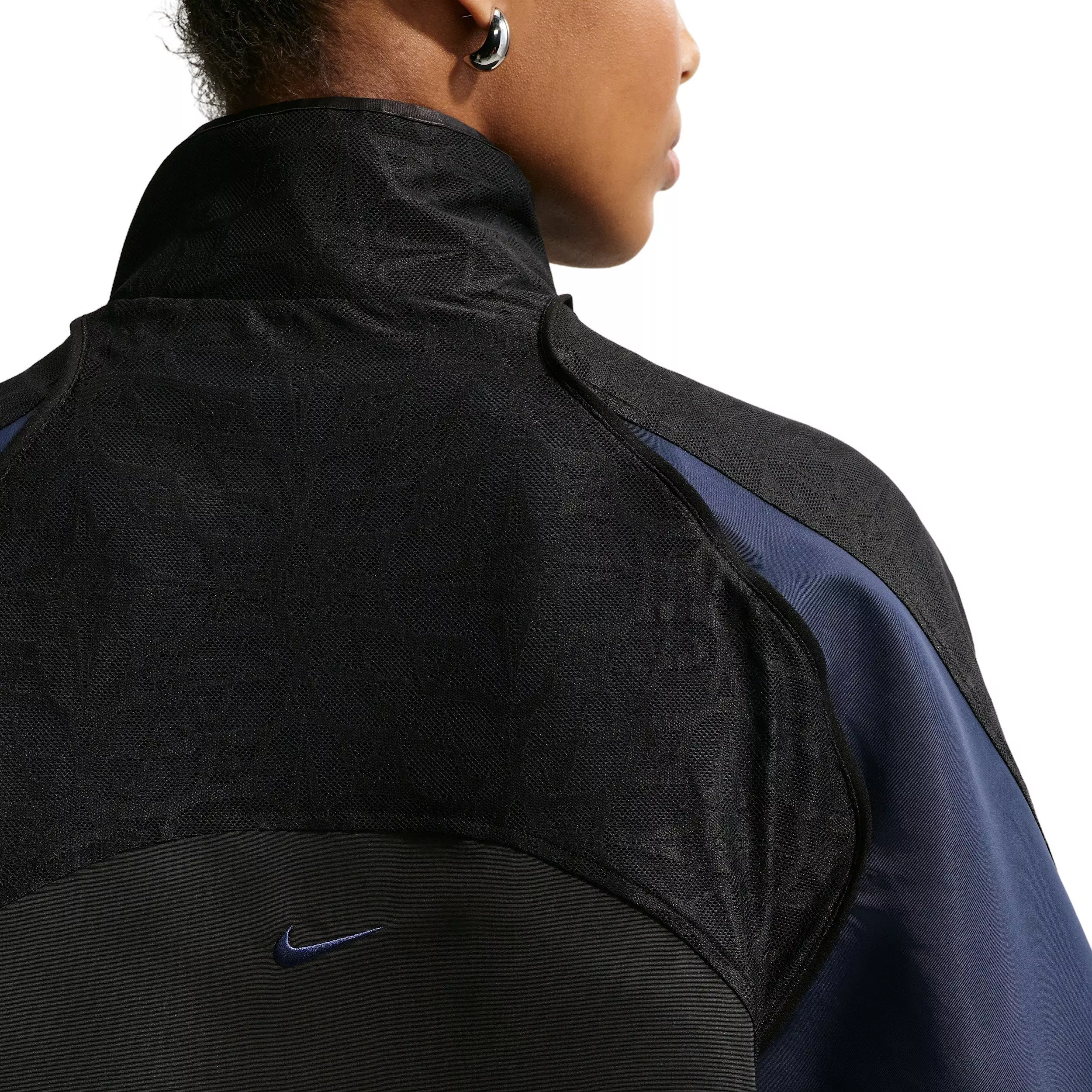 Nike Women's Sportswear Oversized Lace Track Jacket - BLACK/NAVY
