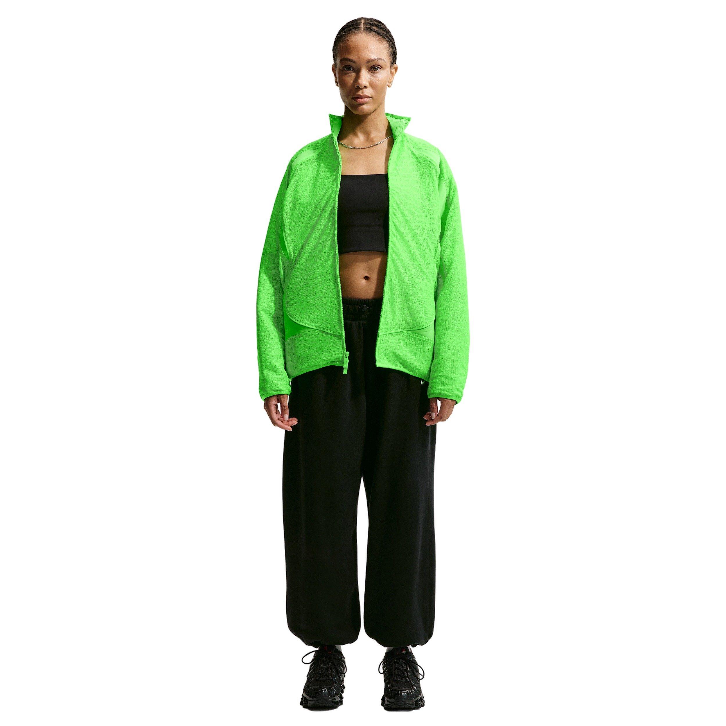 Nike Women's Sportswear Oversized Lace Track Jacket - GREEN Thumbnail View 4