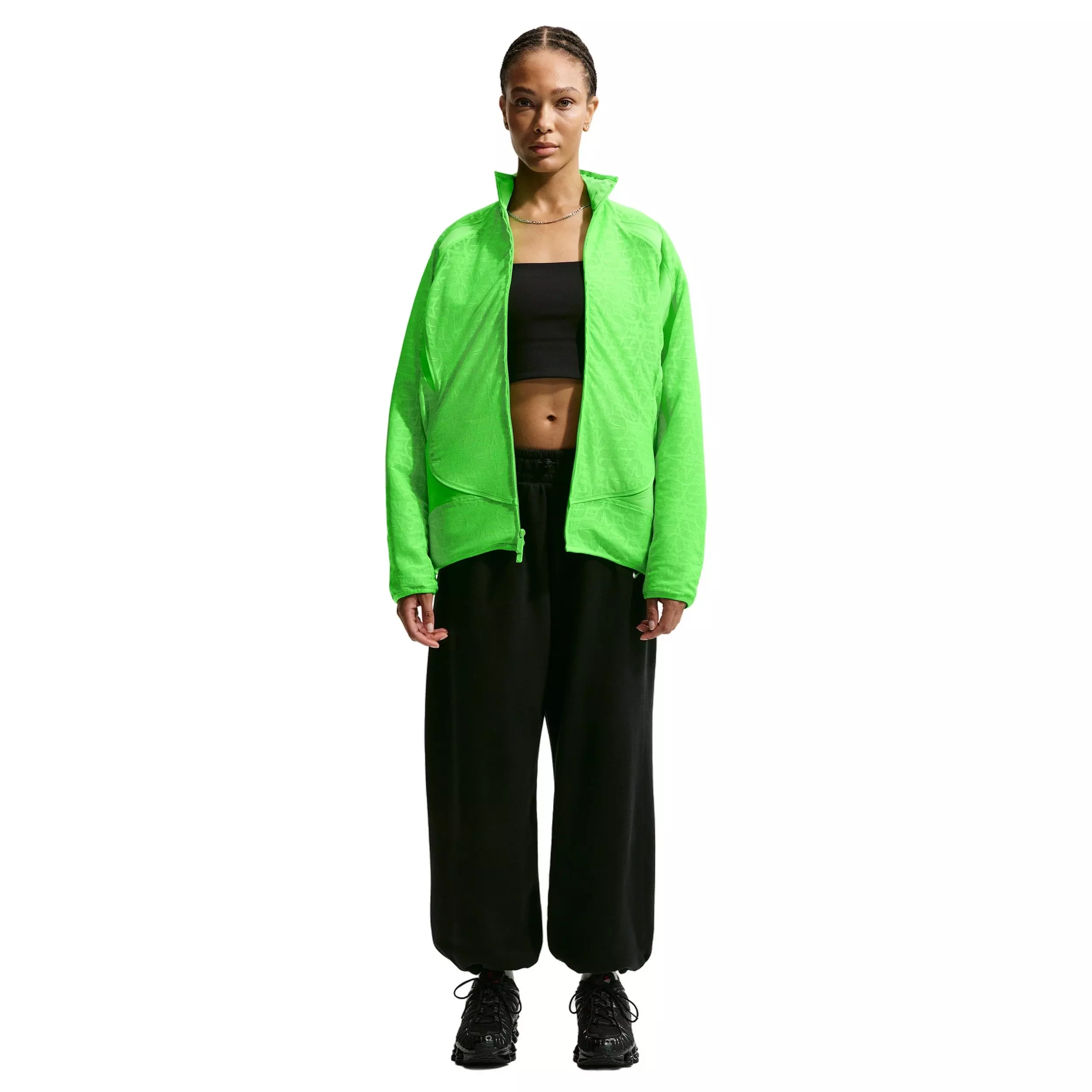 Nike Women's Sportswear Oversized Lace Track Jacket - GREEN
