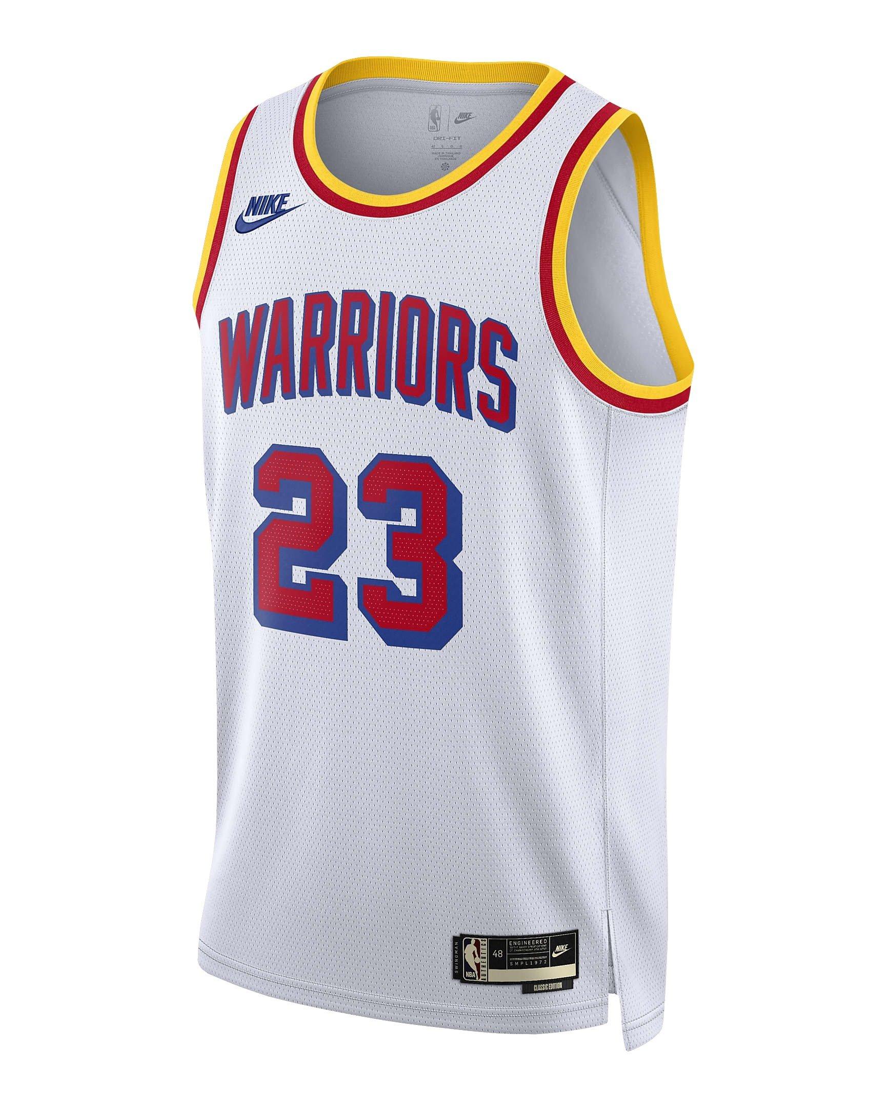 Nike Men's Green Golden State Warriors 2024/25 Hardwood Classics Dri-FIT NBA Swingman Jersey - White - WHITE Thumbnail View 1