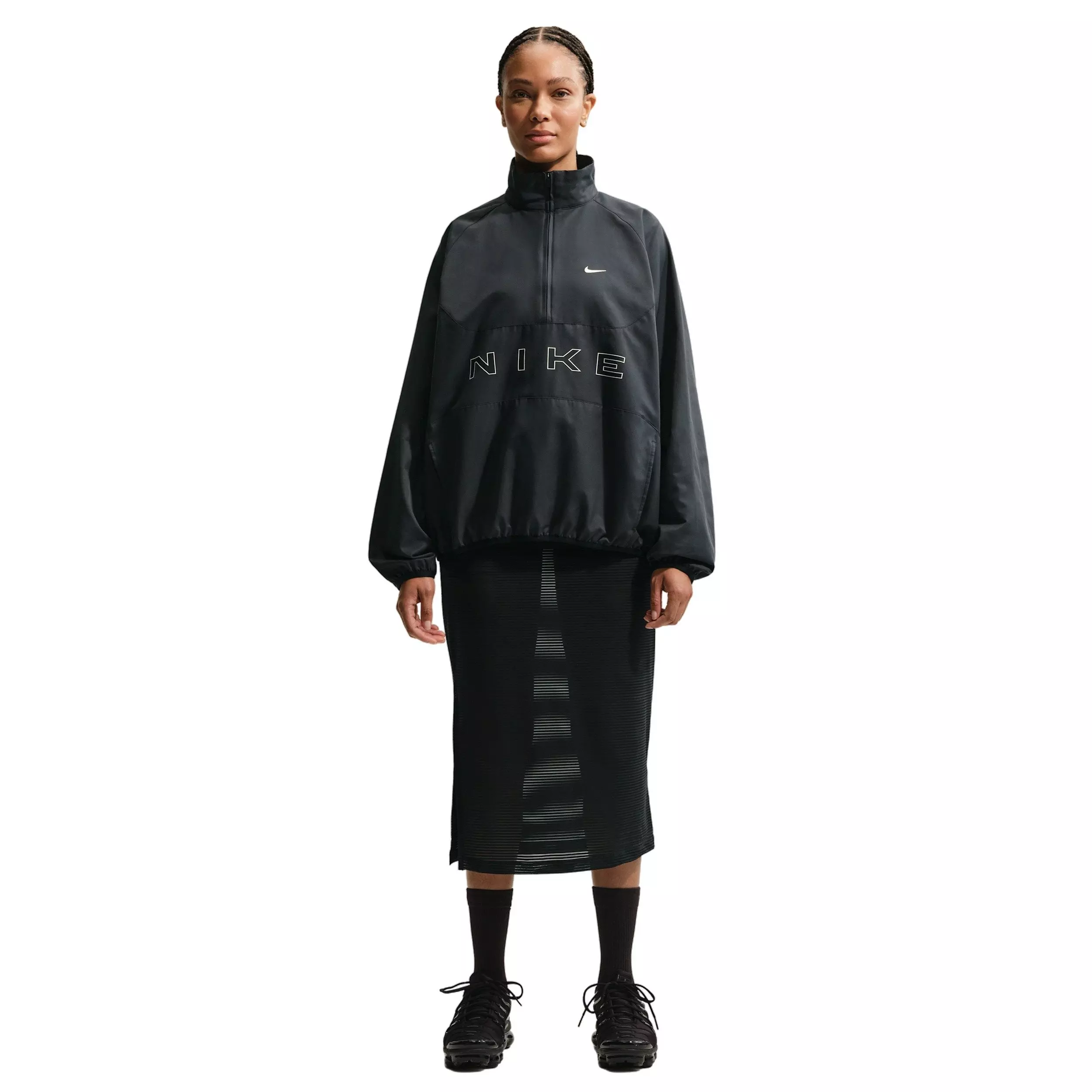 Nike Women's Sportswear Oversized 1/4-Zip Jacket - BLACK