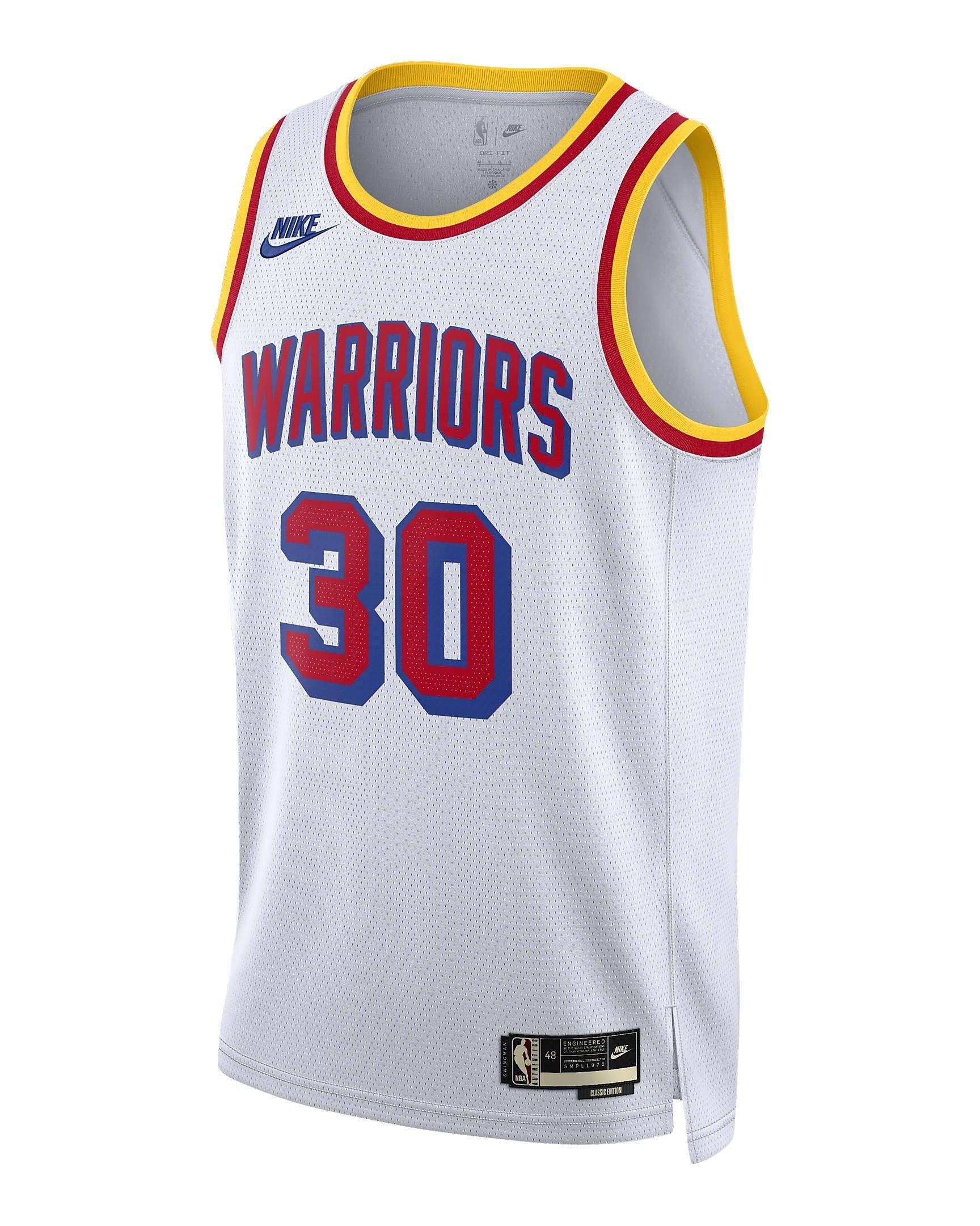 Nike Men's Curry Golden State Warriors 2024/25 Hardwood Classics Dri-FIT NBA Swingman Jersey - White