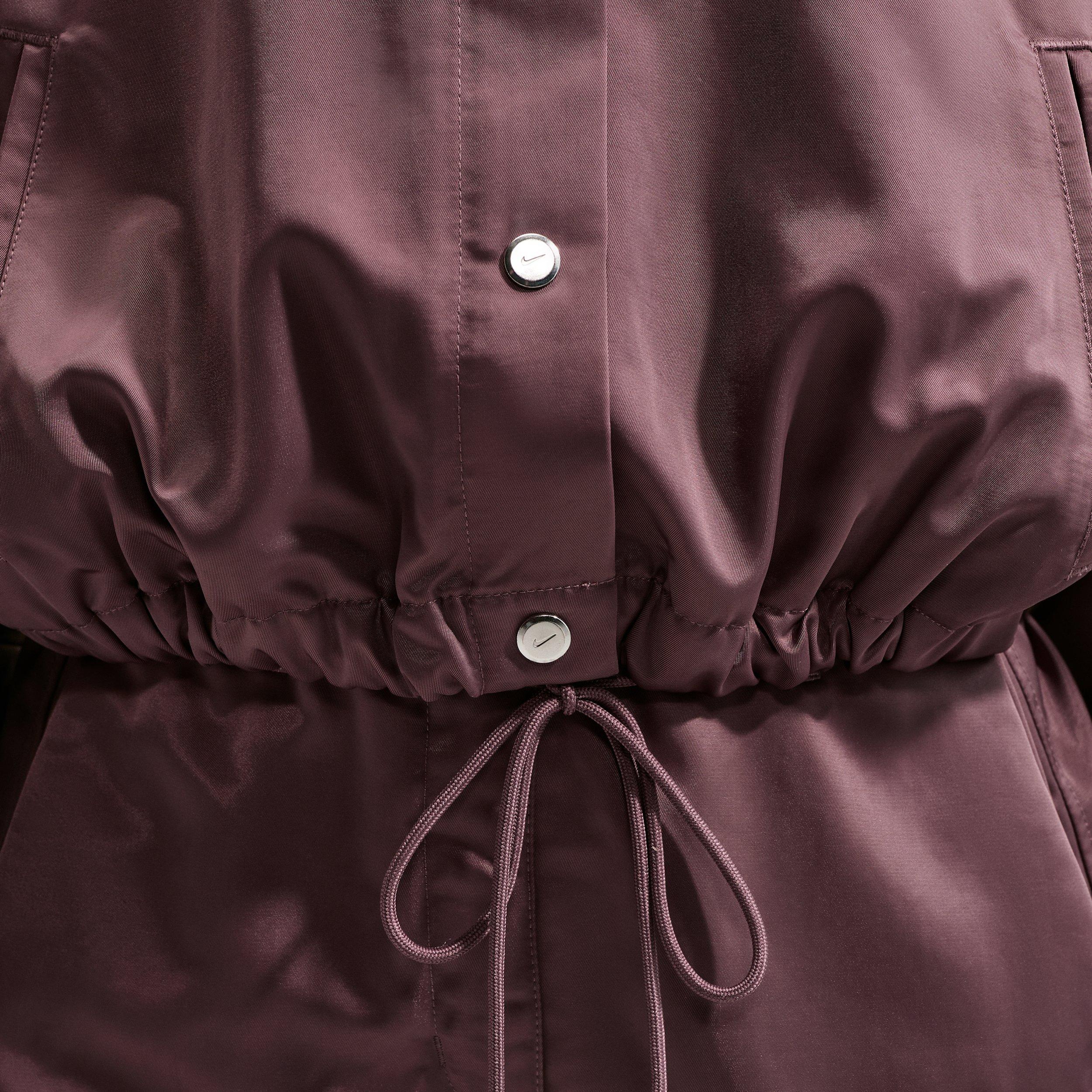 Nike Women's Sportswear Oversized Satin Coaches Jacket - PURPLE Thumbnail View 6