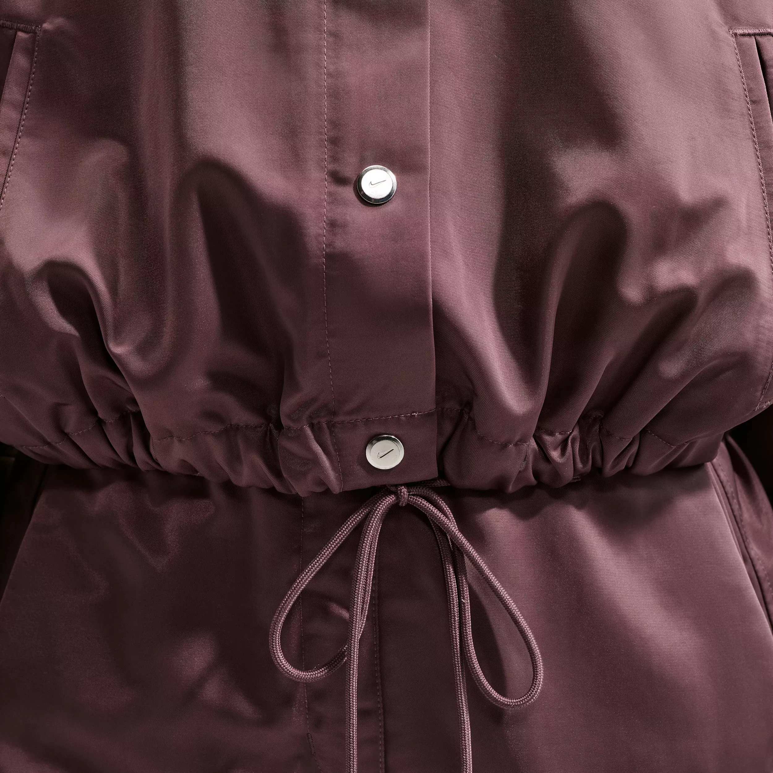 Nike Women's Sportswear Oversized Satin Coaches Jacket - PURPLE