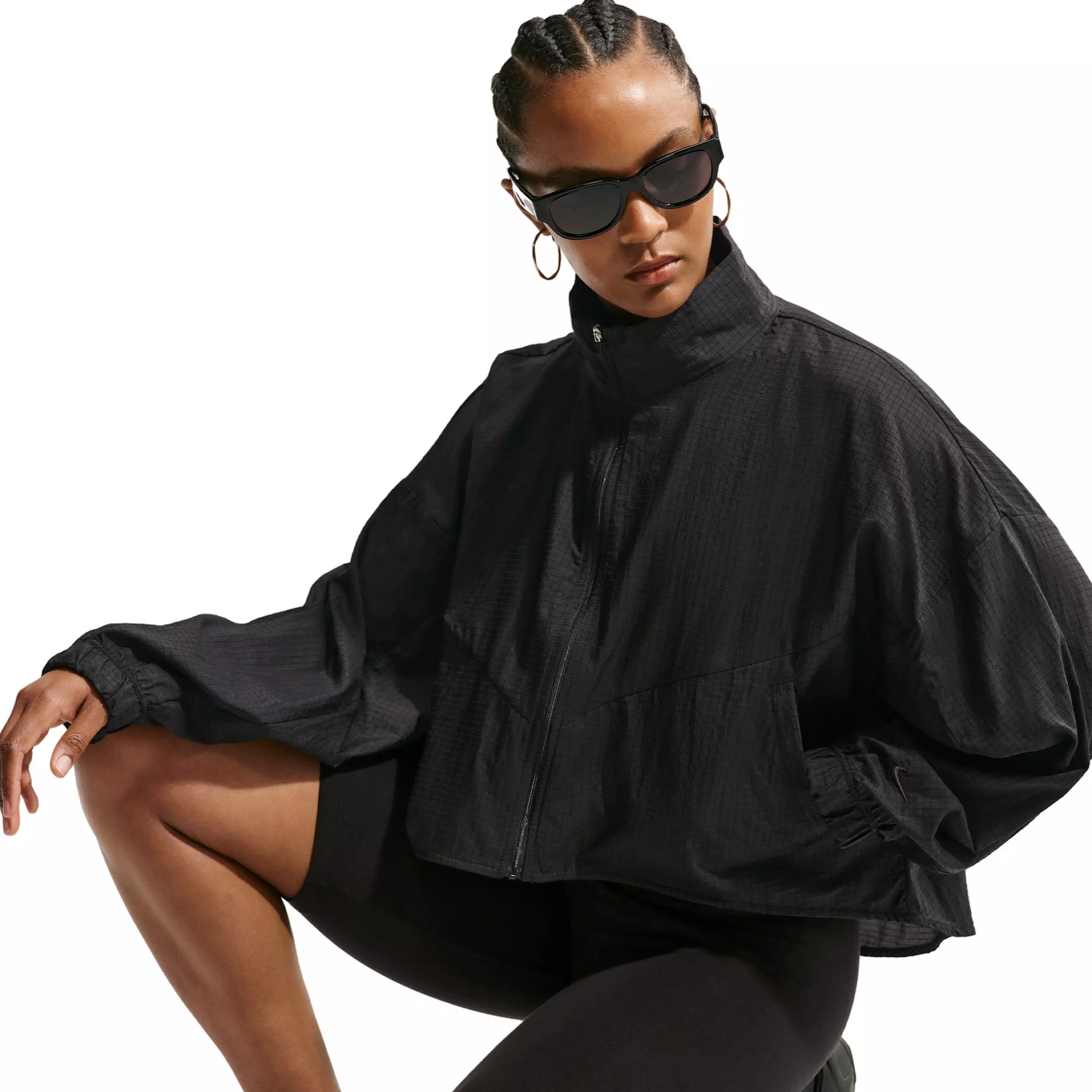 Nike Women's Sportswear Oversized Lightweight Ripstop Jacket - BLACK