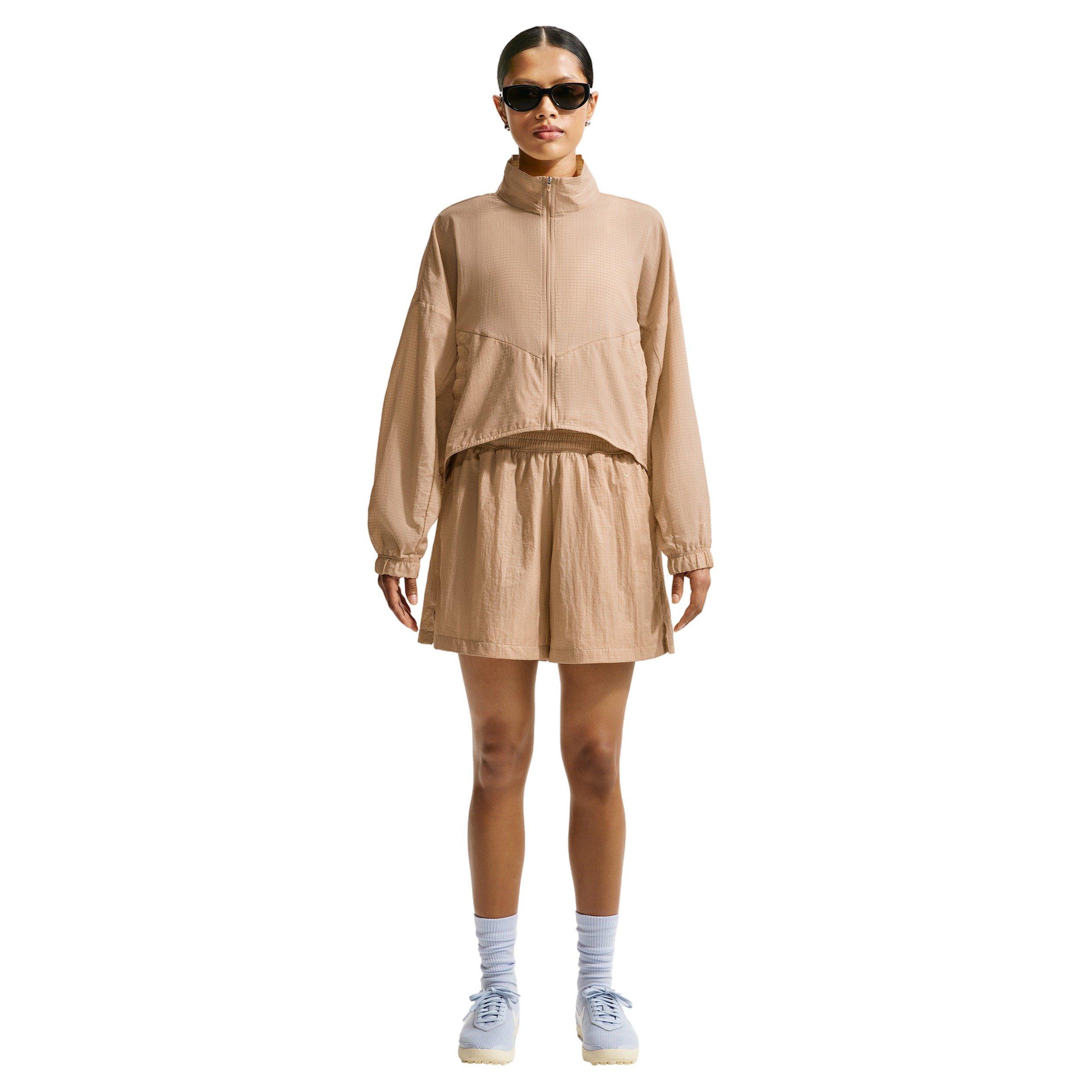 Nike Women's Sportswear Oversized Lightweight Ripstop Jacket - TAN Thumbnail View 4
