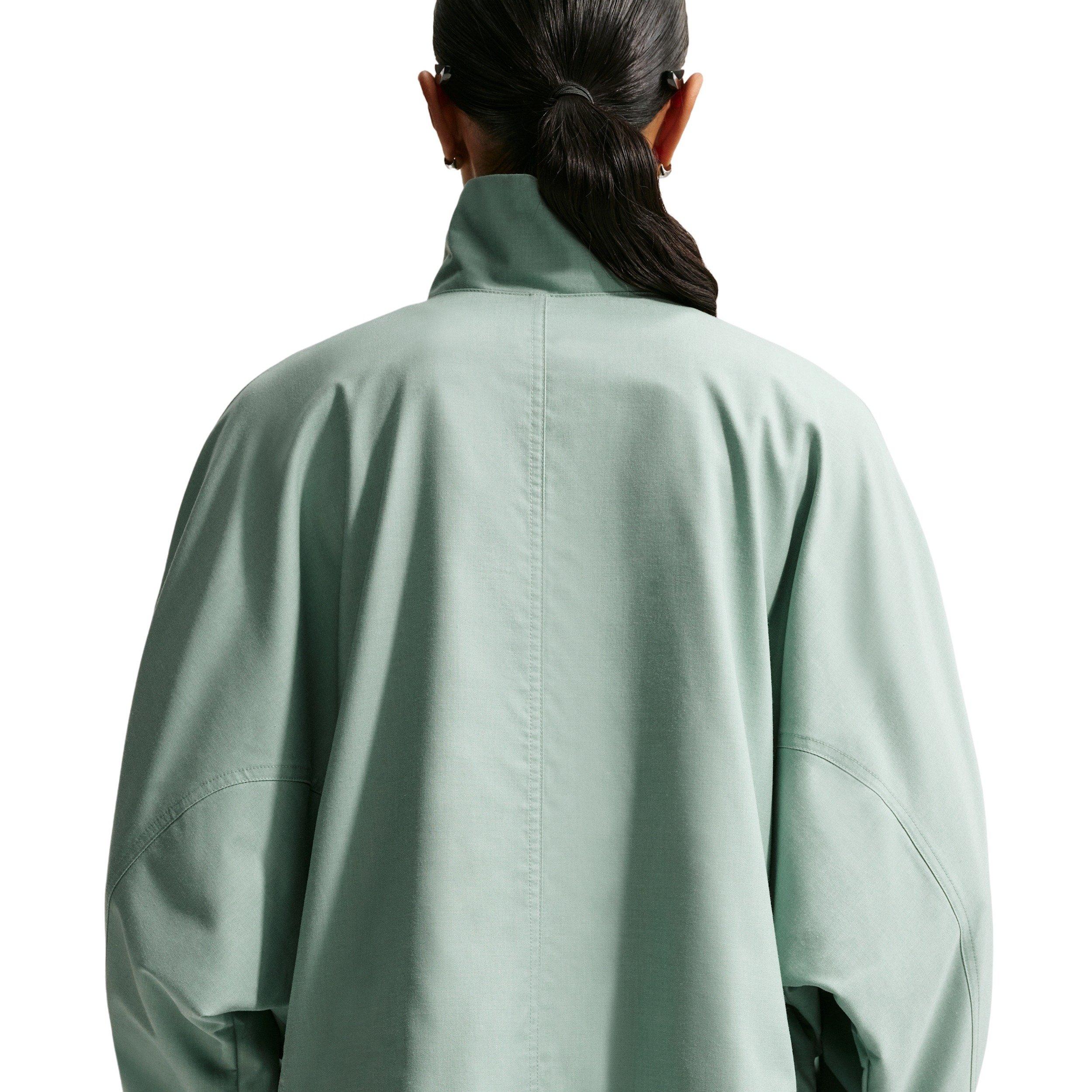 Nike Women's Sportswear Oversized Woven Jacket - LIGHT GREEN Thumbnail View 2