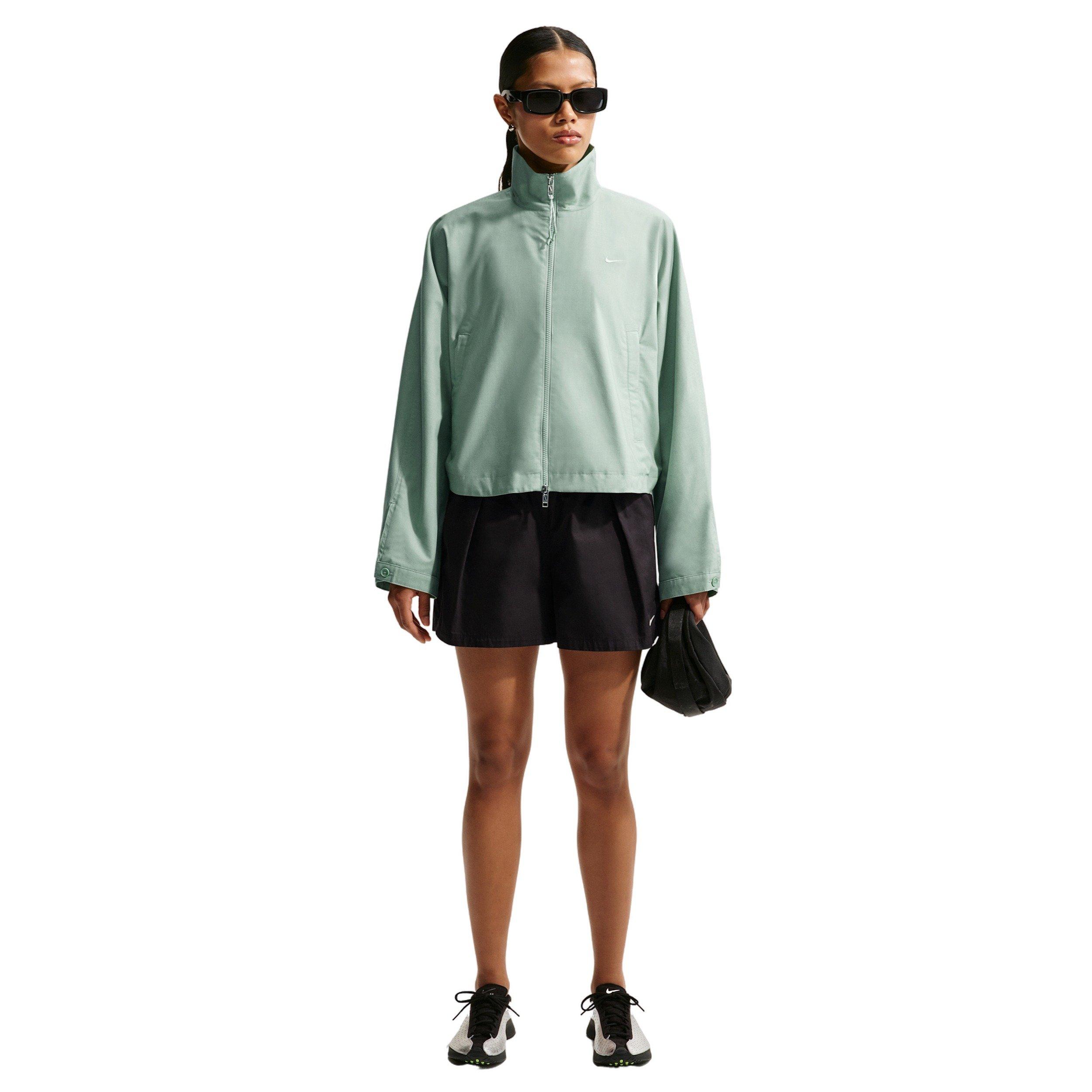 Nike Women's Sportswear Oversized Woven Jacket - LIGHT GREEN Thumbnail View 4