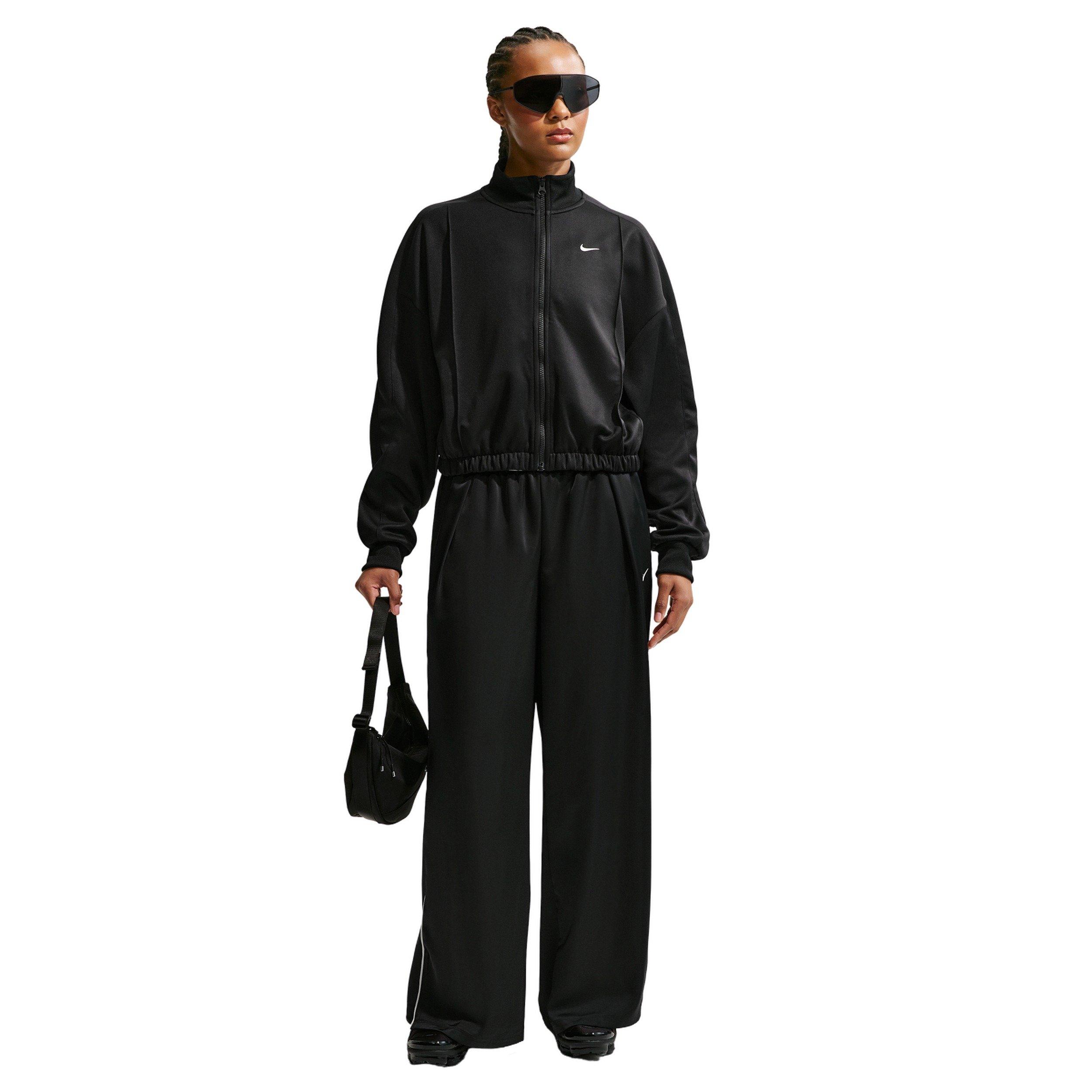 Nike Women's Sportswear Track Jacket - BLACK/WHITE Thumbnail View 1