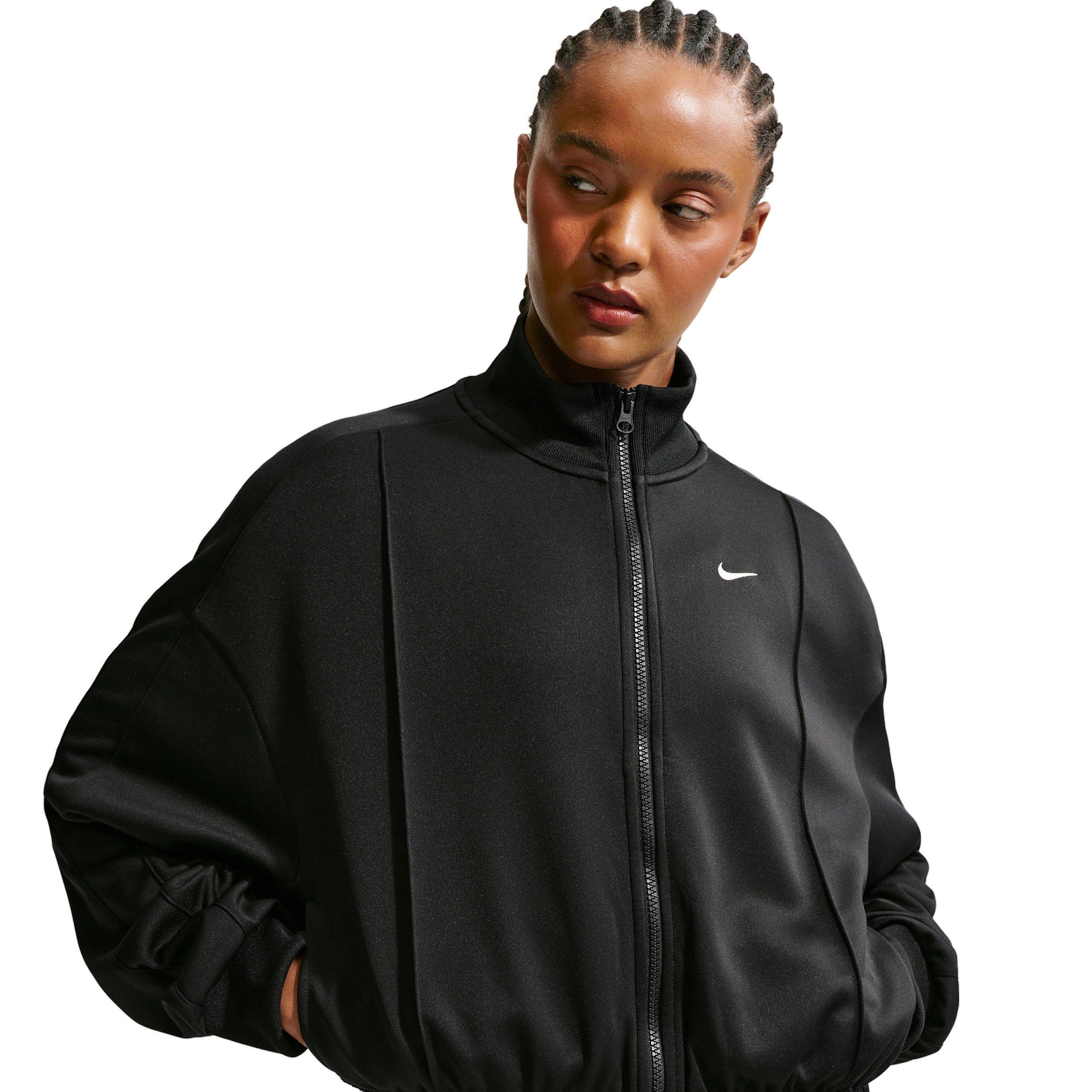Nike Women's Sportswear Track Jacket - BLACK/WHITE Thumbnail View 3