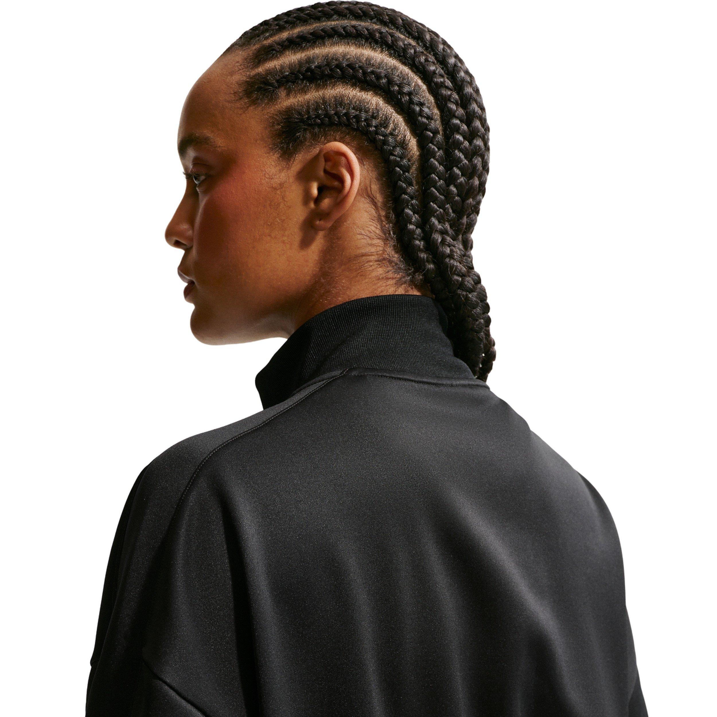 Nike Women's Sportswear Track Jacket - BLACK/WHITE Thumbnail View 4