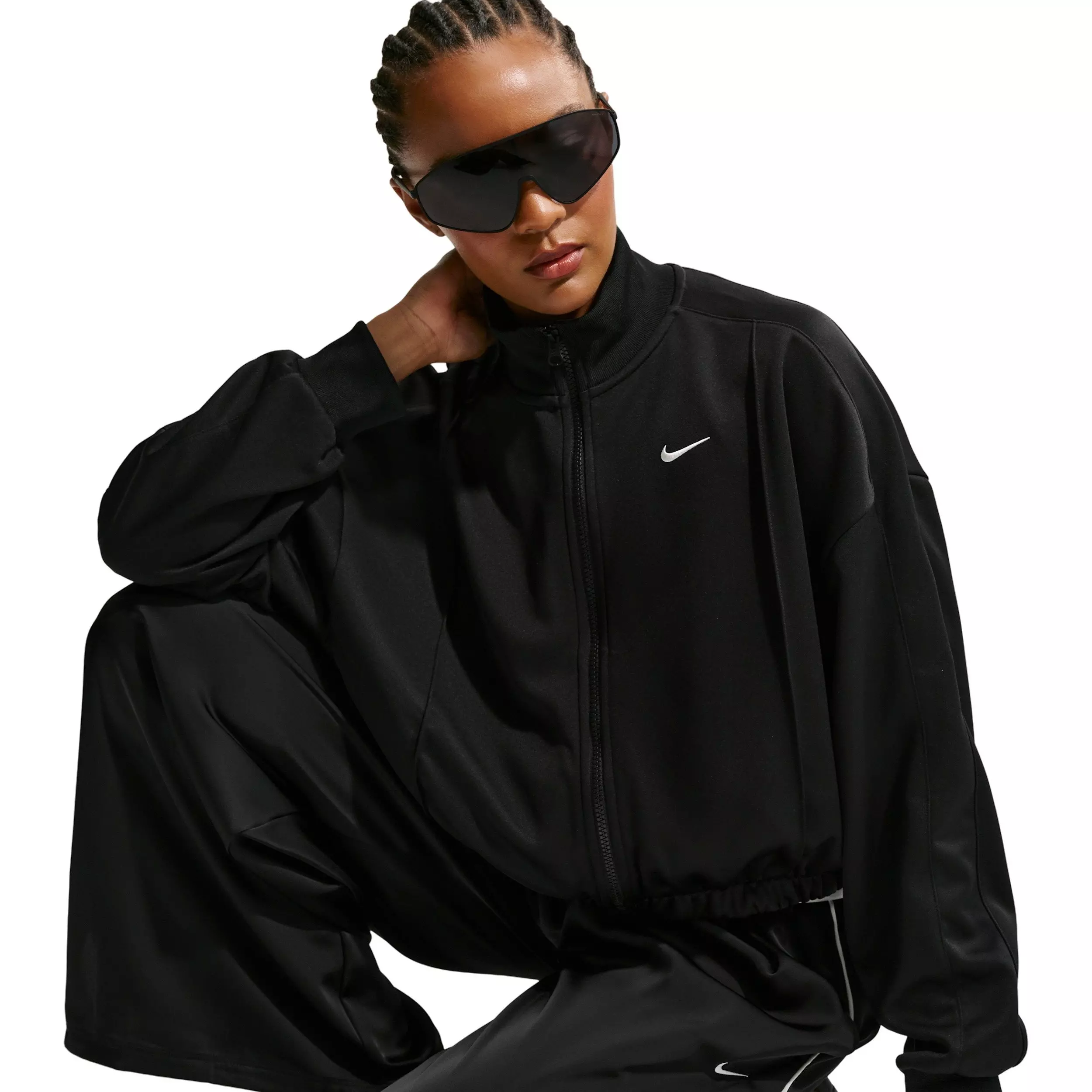 Nike Women's Sportswear Track Jacket - BLACK/WHITE