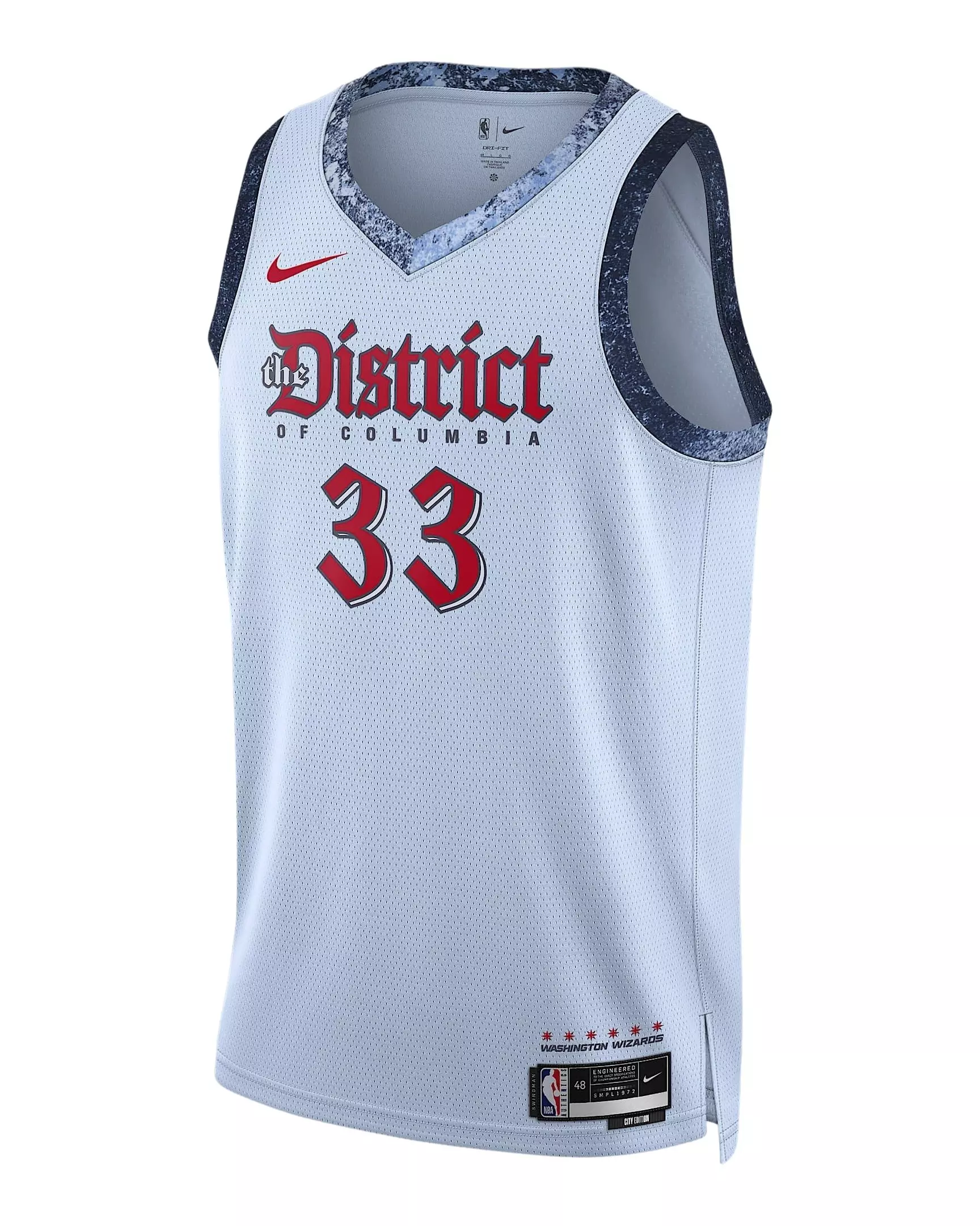 Nike Men's Dri-FIT Kyle​ Kuzma​ Washington Wizards​ 2024/25 City Edition NBA Swingman Jersey -Blue - BLUE