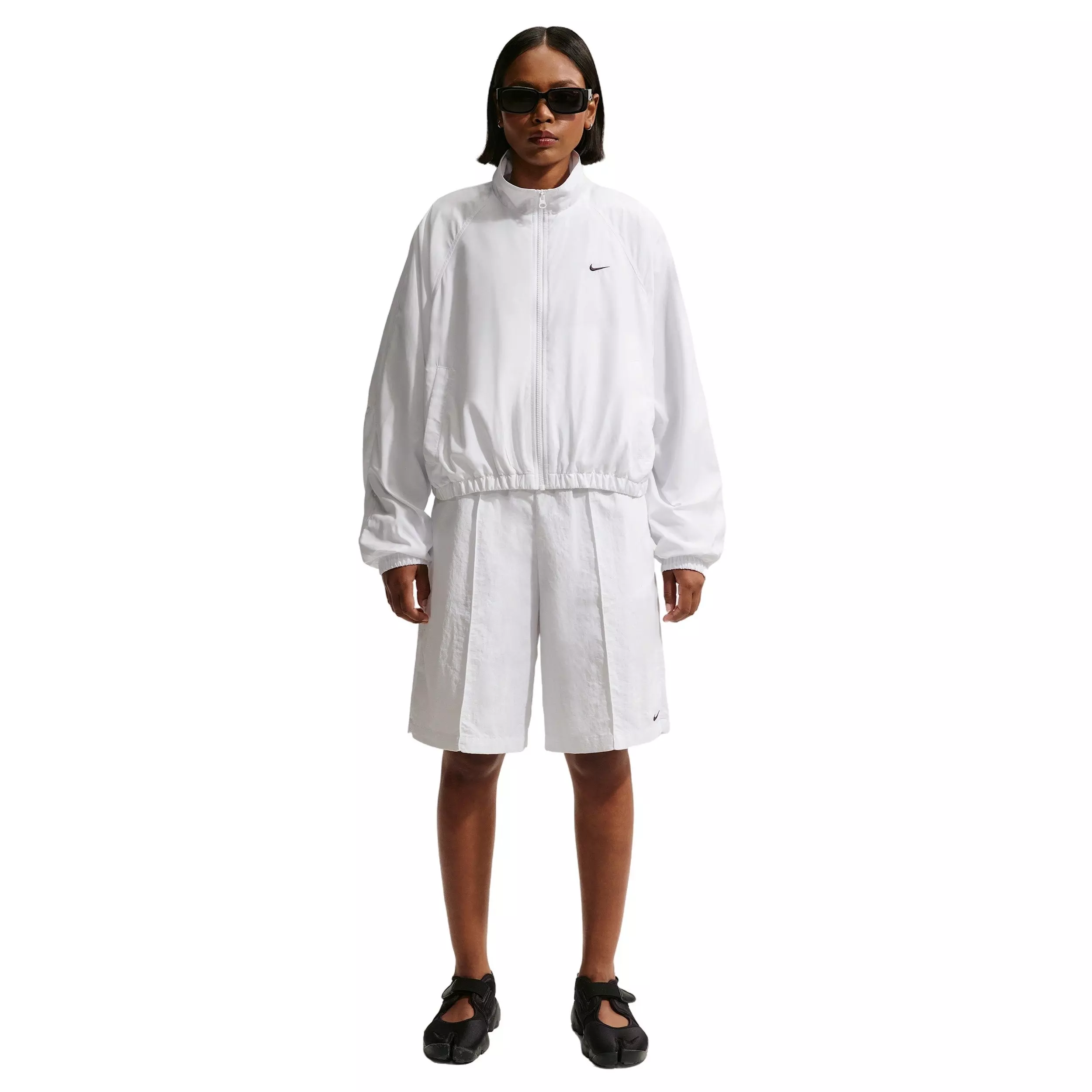 Nike Women's Sportswear Oversized UV Track Jacket - WHITE/BLACK